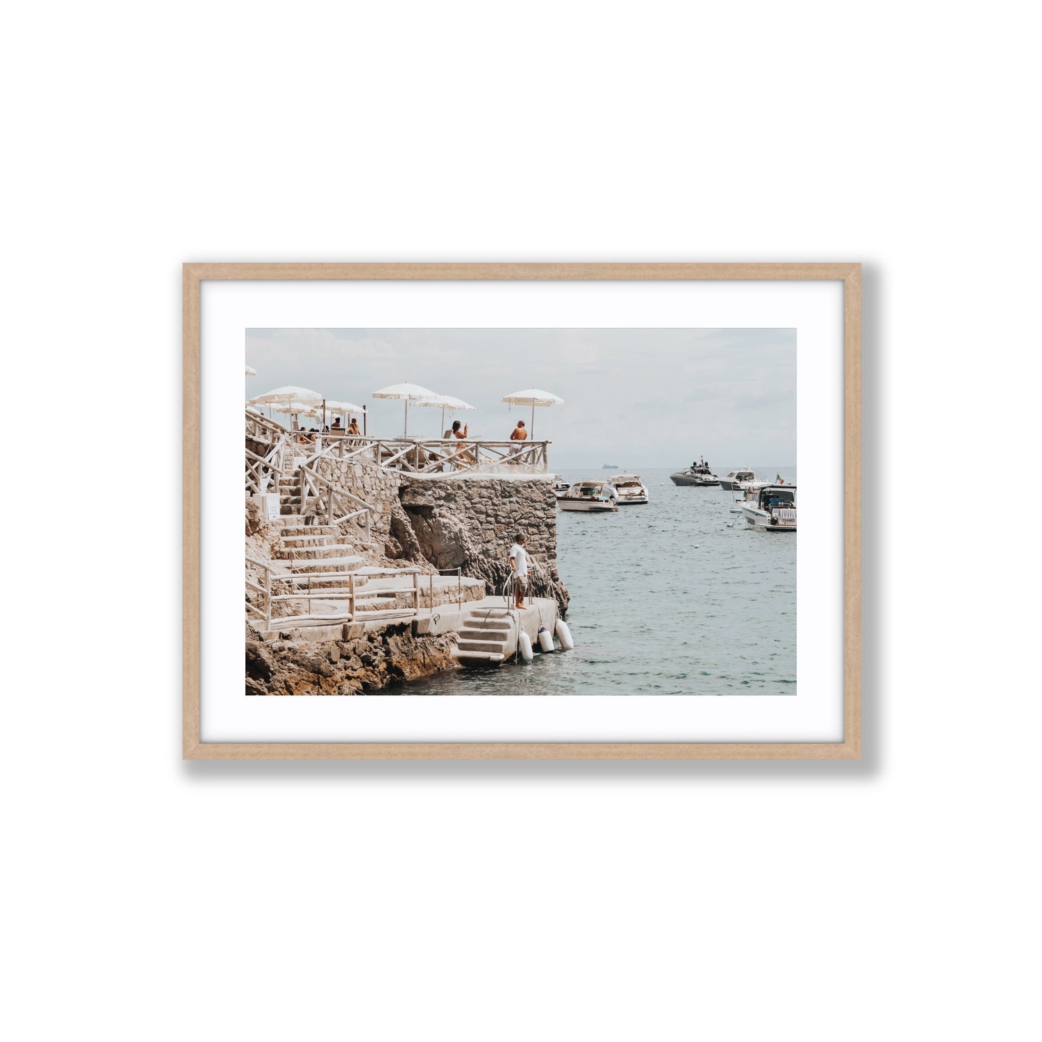 Conca Del Sogno fine art print, Nerano, Italy, Large, Natural Oak Frame · Matboard, Fine Art Print