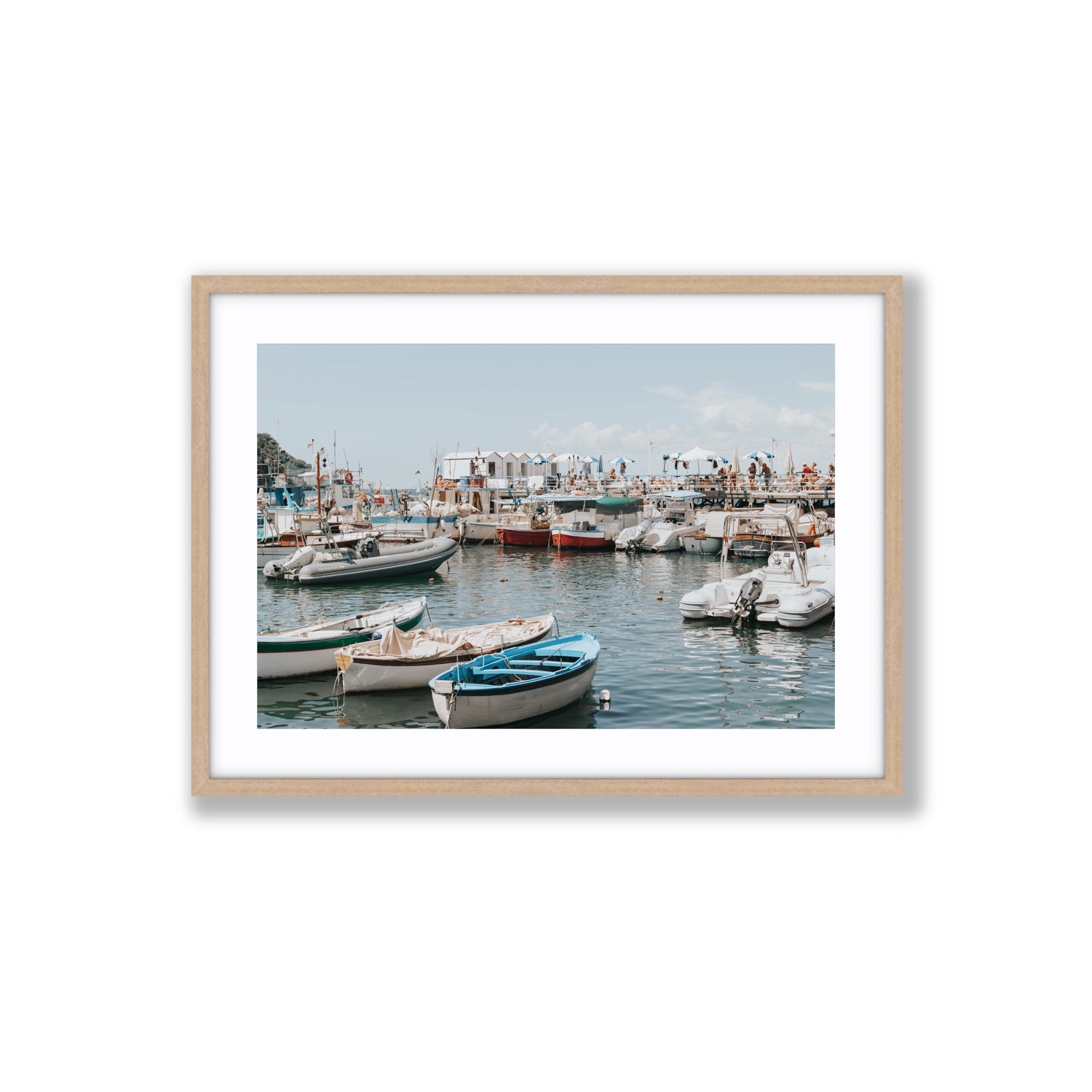 Antico Porto fine art print, Sorrento, Italy, Large, Natural Oak Frame · Matboard, Fine Art Print