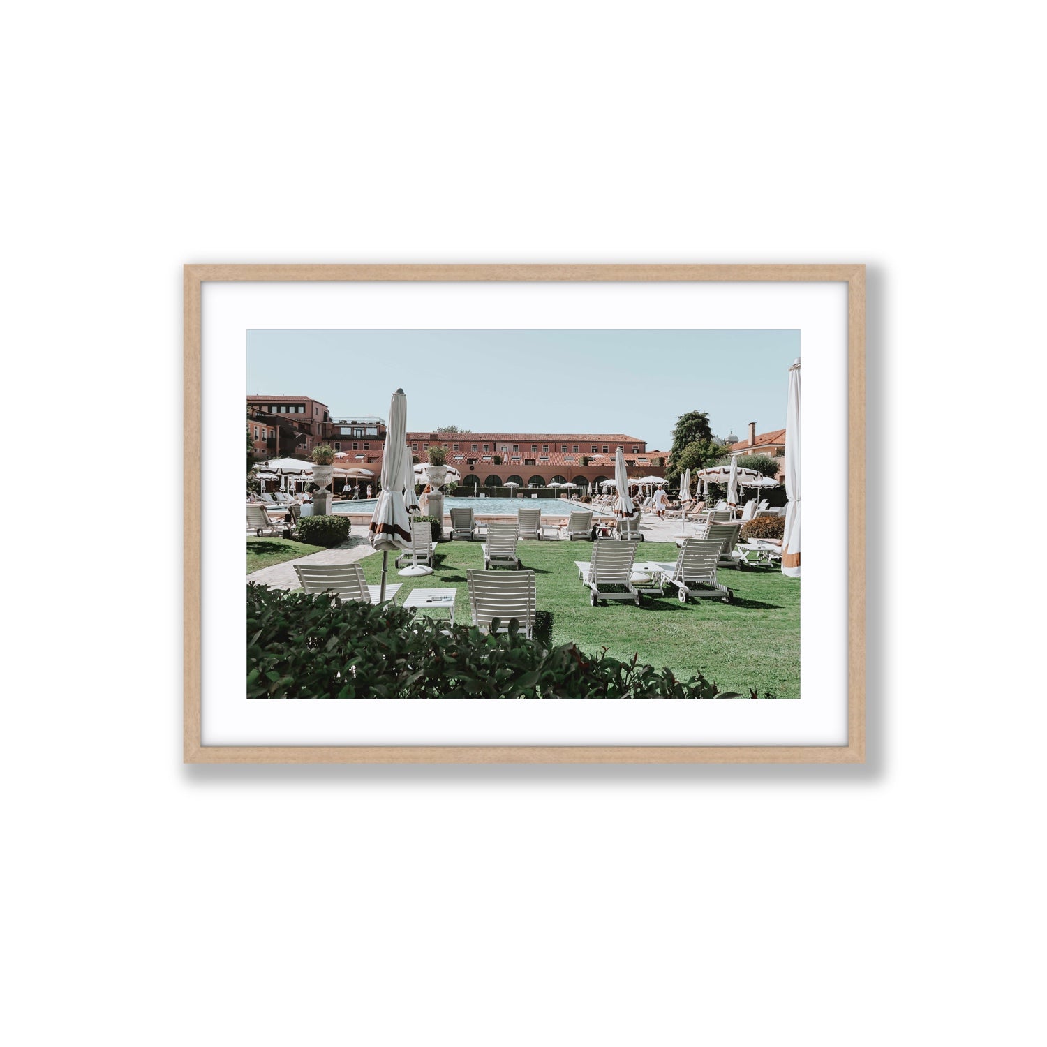 Arrigo Venice Italian wall art Large fine art print in natural oak frame with matboard
