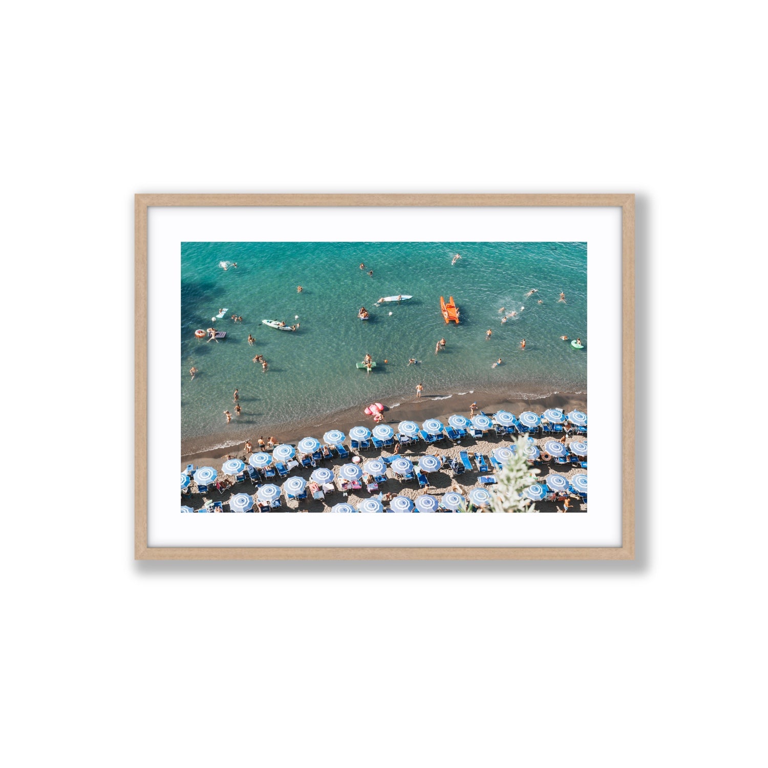The Sea of Tranquility fine art print, Sorrento, Italy, Large, Natural Oak Frame · Matboard, Fine Art Print