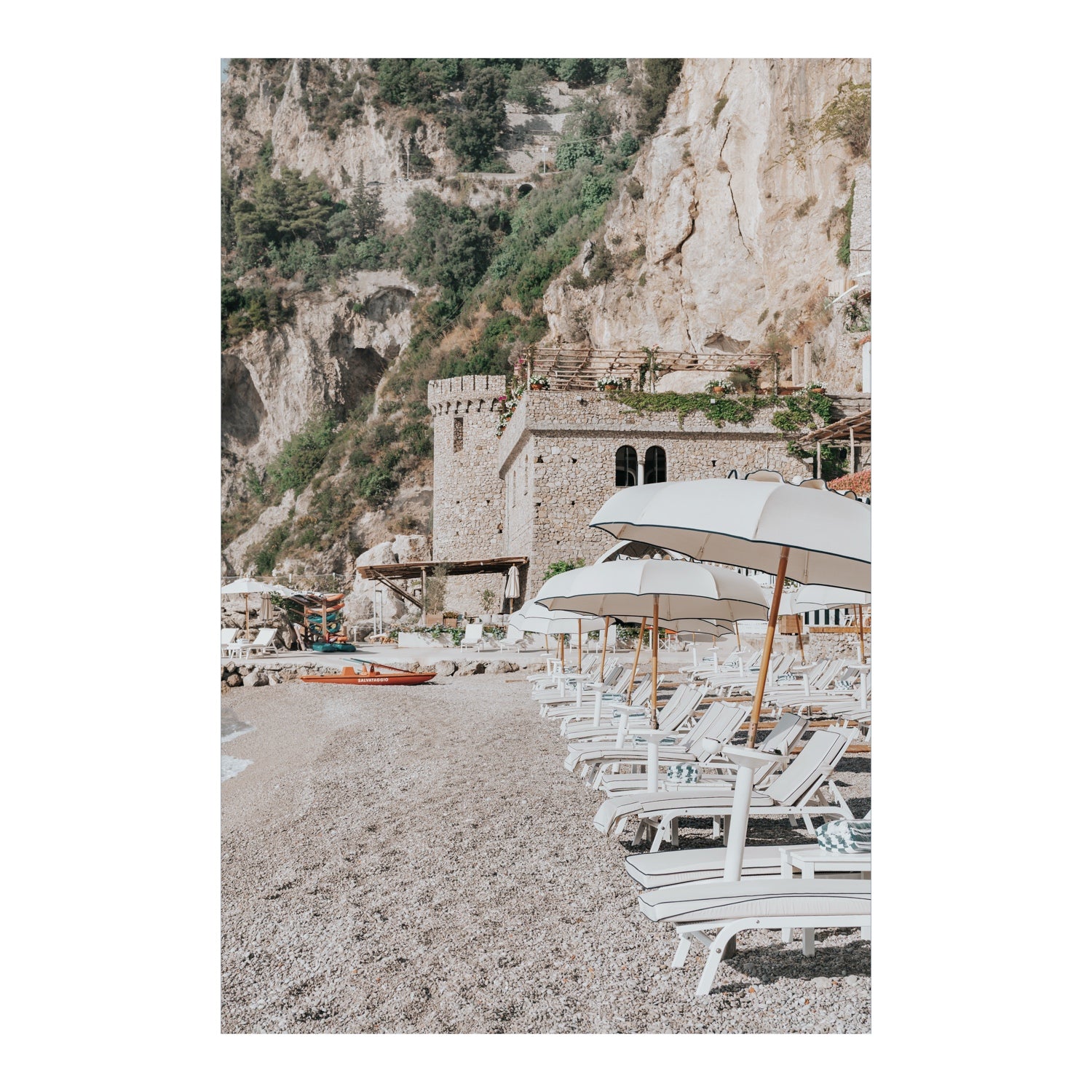 Full artwork view of La Villeggiatura fine art print, Amalfi, Italy, luxury escapes artwork