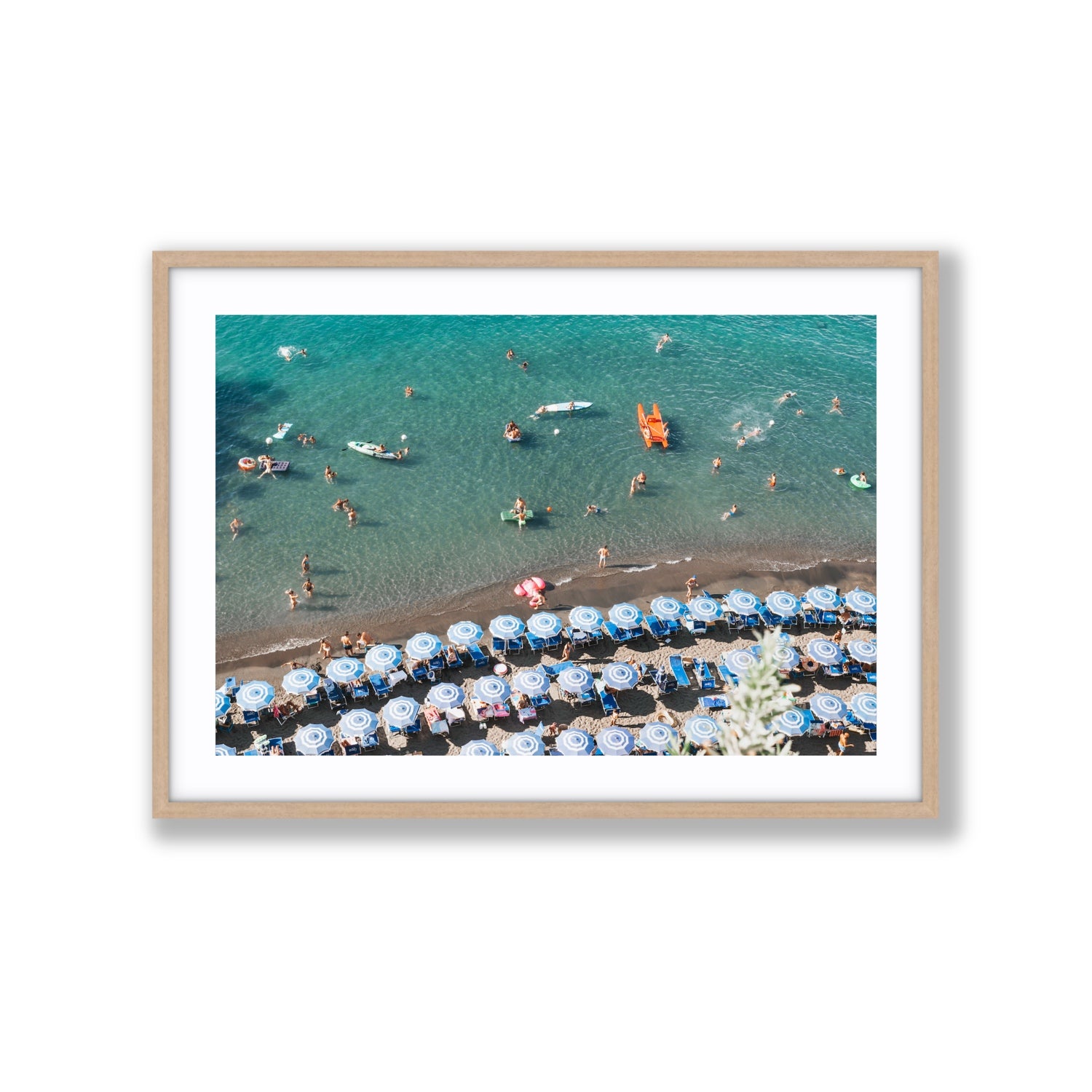 The Sea of Tranquility fine art print, Sorrento, Italy, Extra Large, Natural Oak Frame · Matboard, Fine Art Print