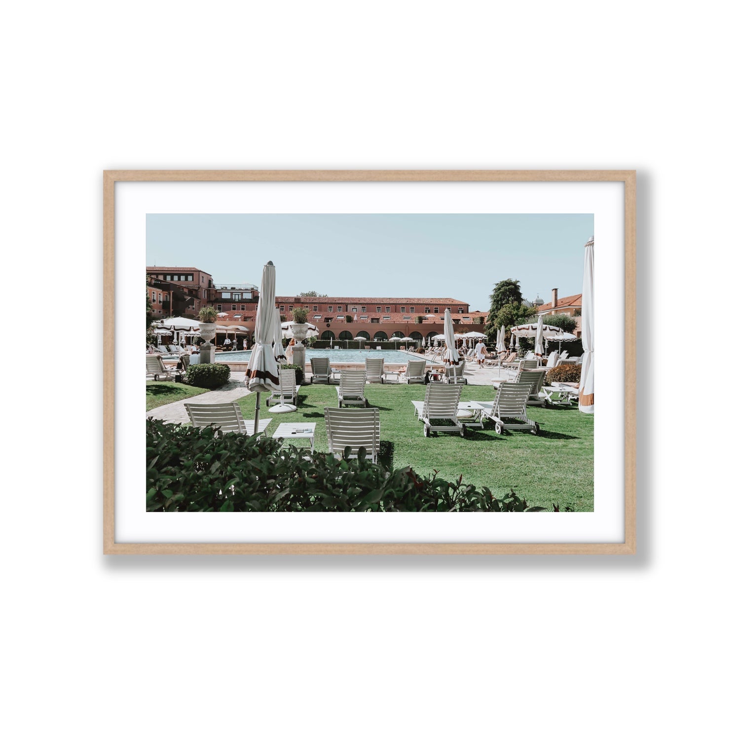 Arrigo Venice Italian wall art Extra Large fine art print in natural oak frame with matboard