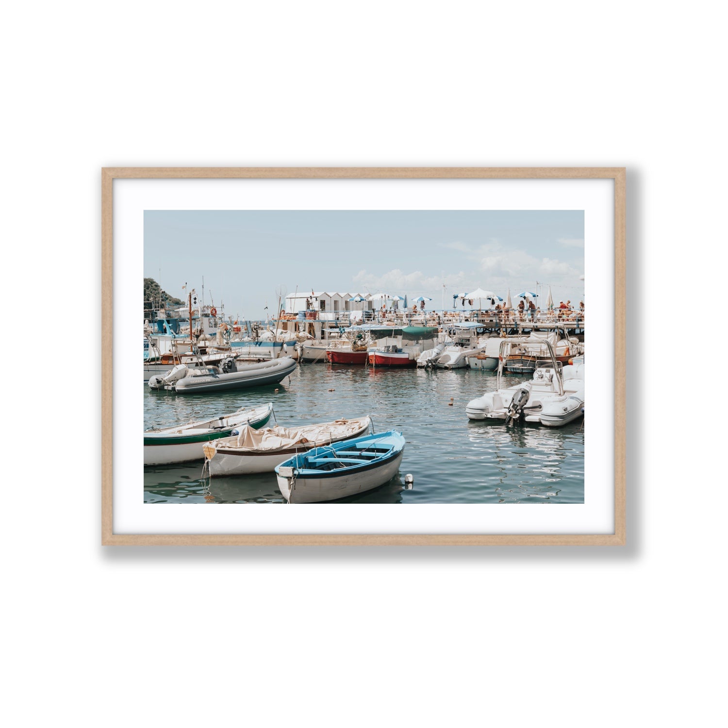Antico Porto fine art print, Sorrento, Italy, Extra Large, Natural Oak Frame · Matboard, Fine Art Print