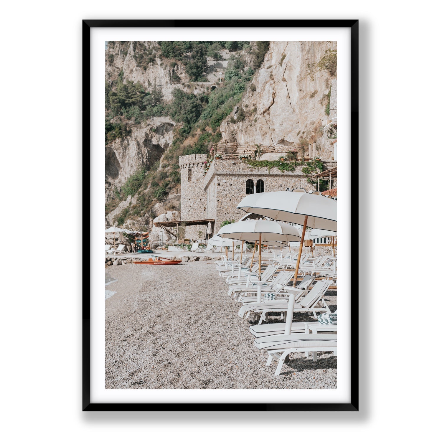 La Villeggiatura fine art print, Amalfi, Italy, luxury escapes artwork, Statement, Black Frame · Matboard, Fine Art Print