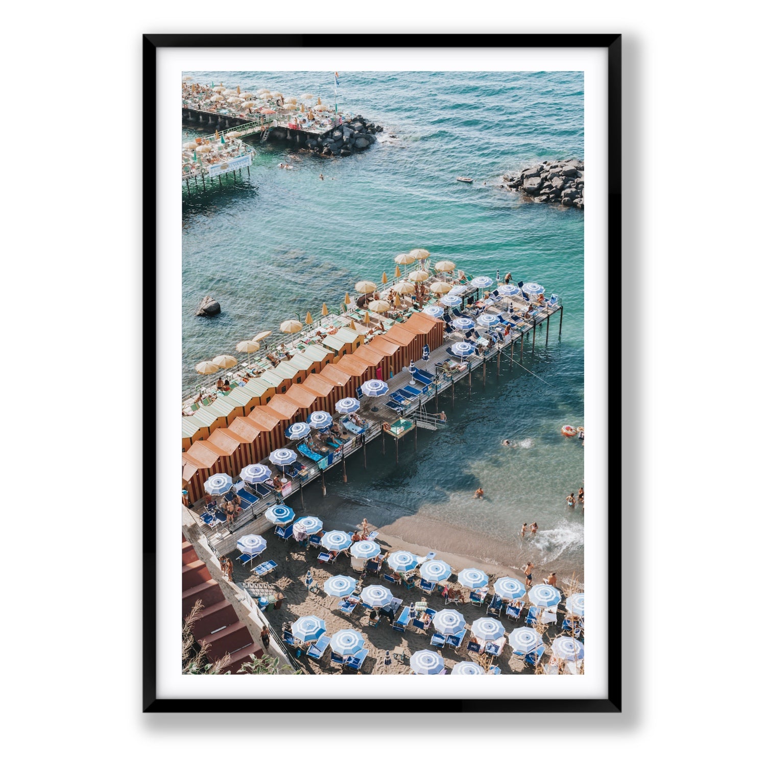 Ocean Fantasy fine art print, Sorrento, Italy, Statement, Black Frame · Matboard, Fine Art Print
