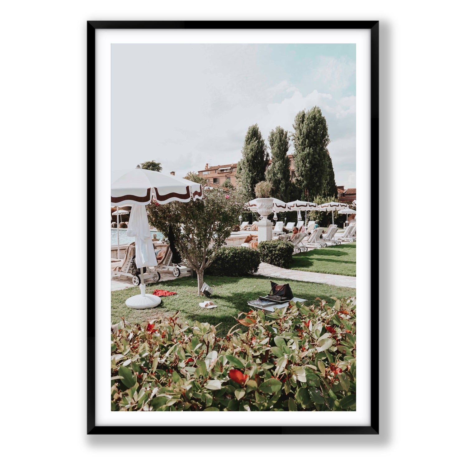 La Serenissima Venice Italian wall art Statement fine art print in black frame with matboard