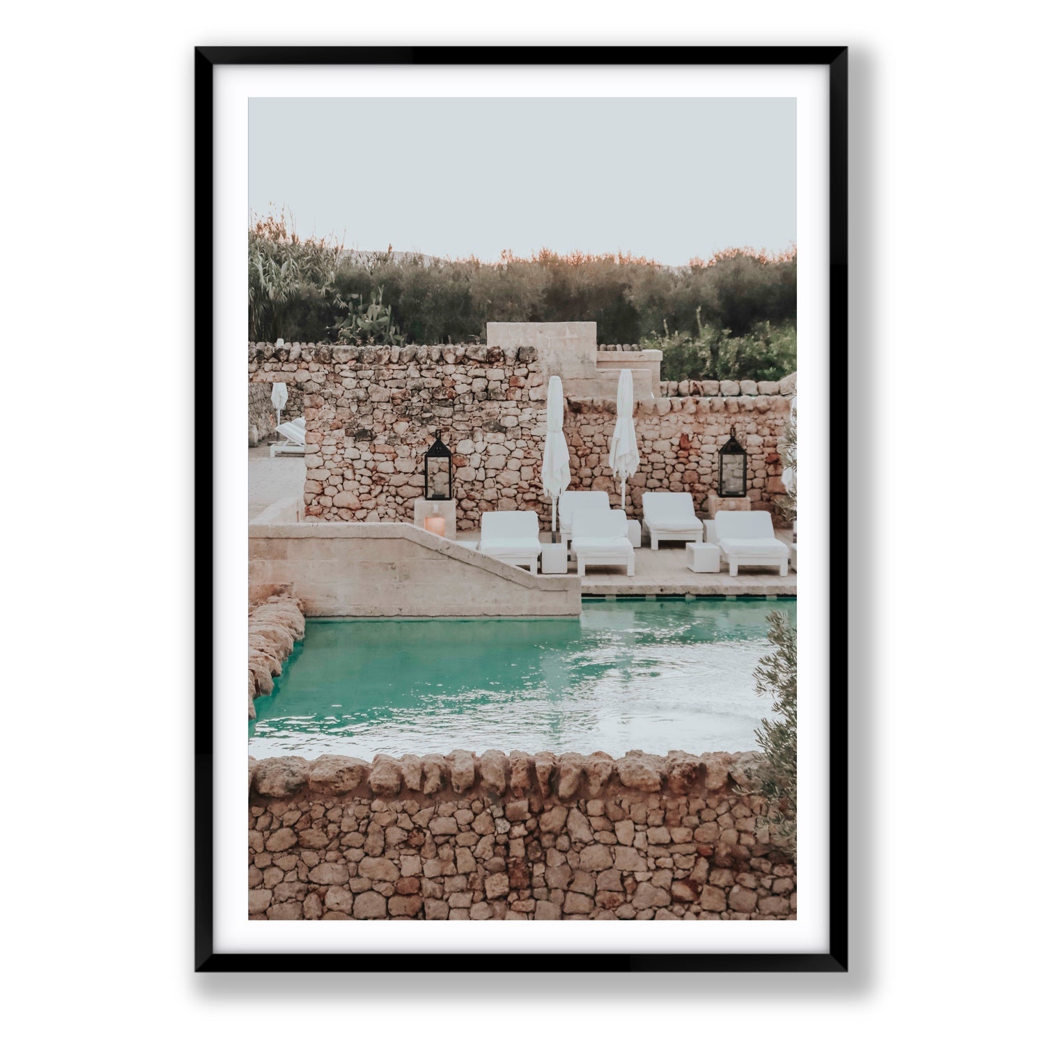 Stone Refuge fine art print, Puglia, Italy, Statement, Black Frame · Matboard, Fine Art Print