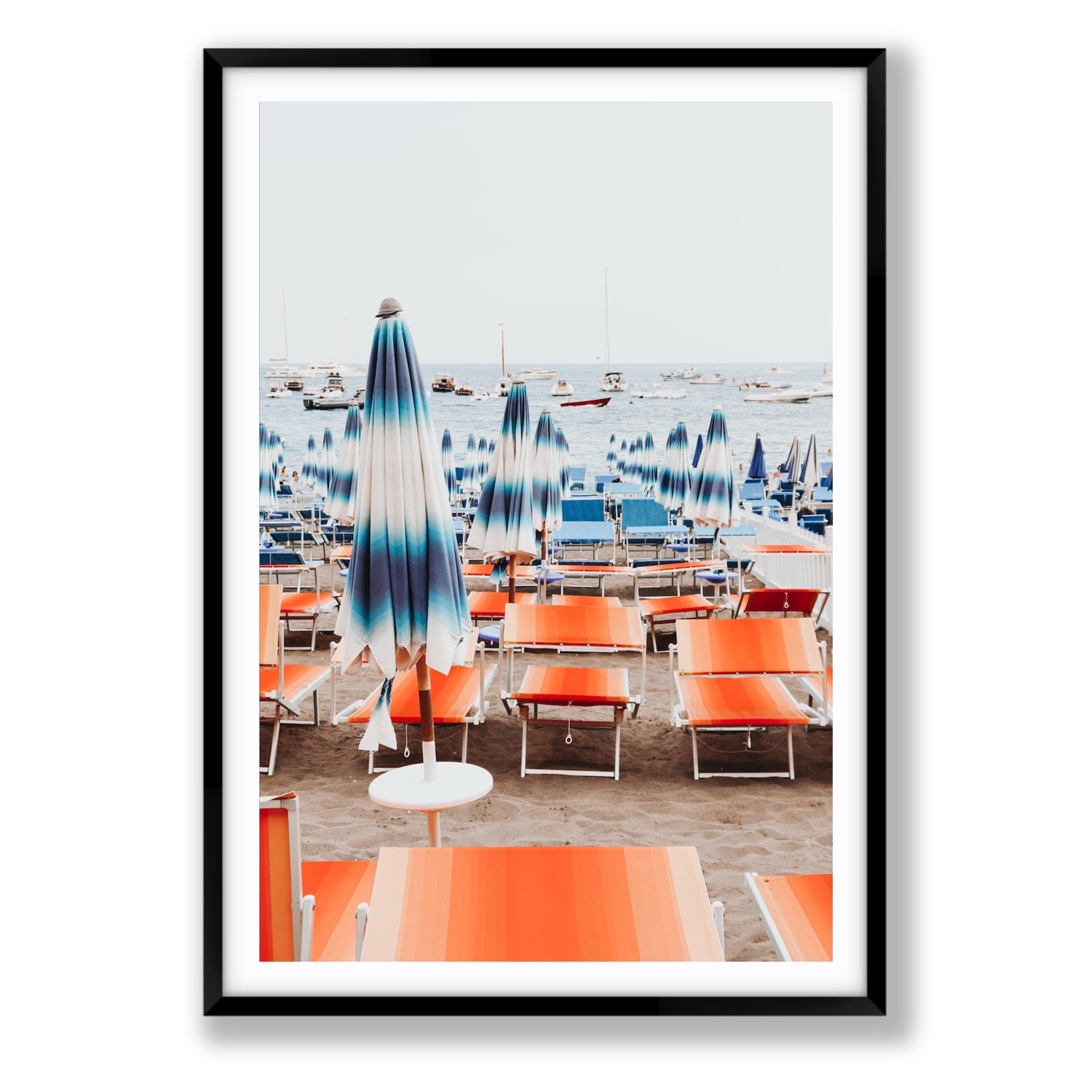 Orange Crush fine art print, Positano, Italy, Statement, Black Frame · Matboard, Fine Art Print