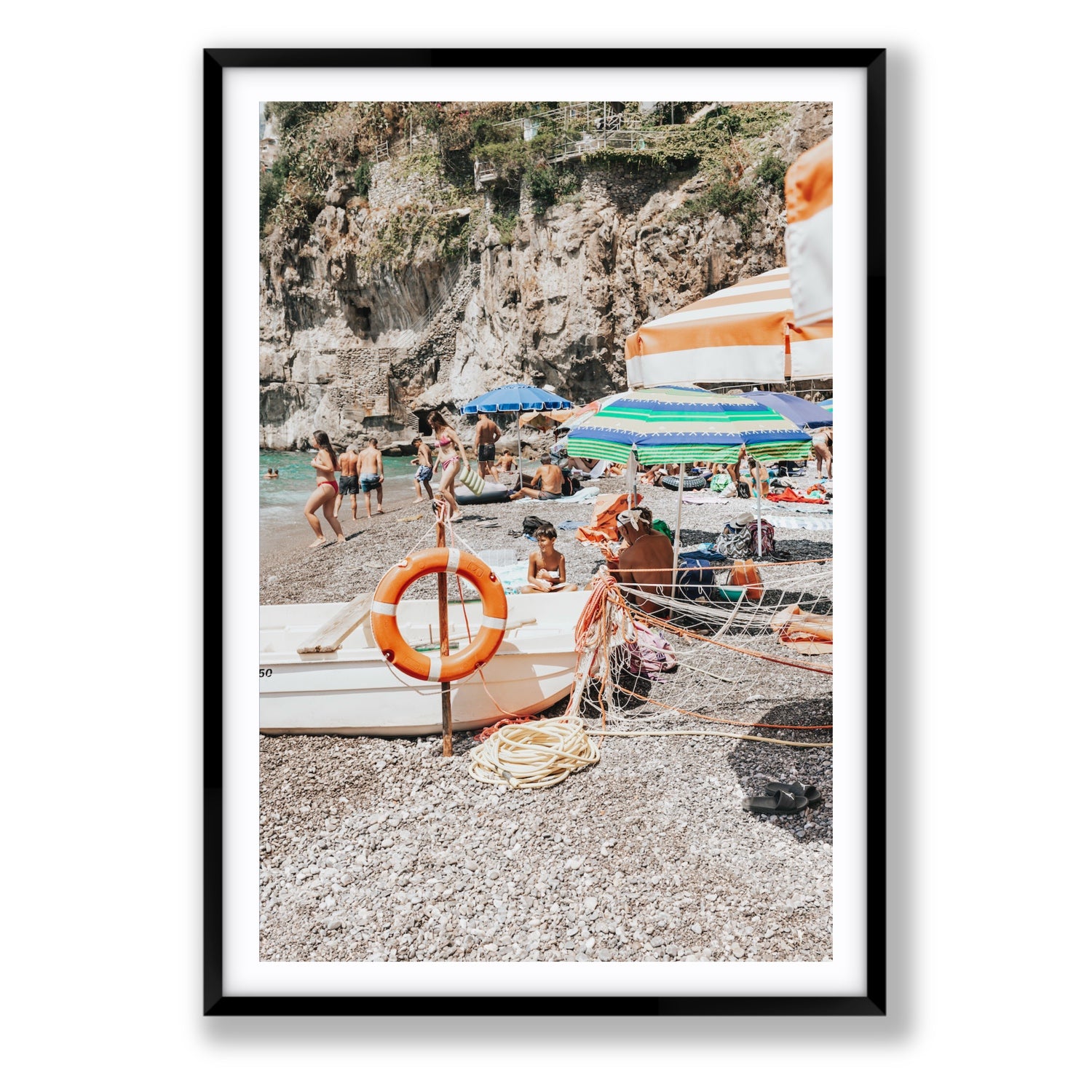 Il Ragazzo fine art print, Positano, Italy, Statement, Black Frame · Matboard, Fine Art Print