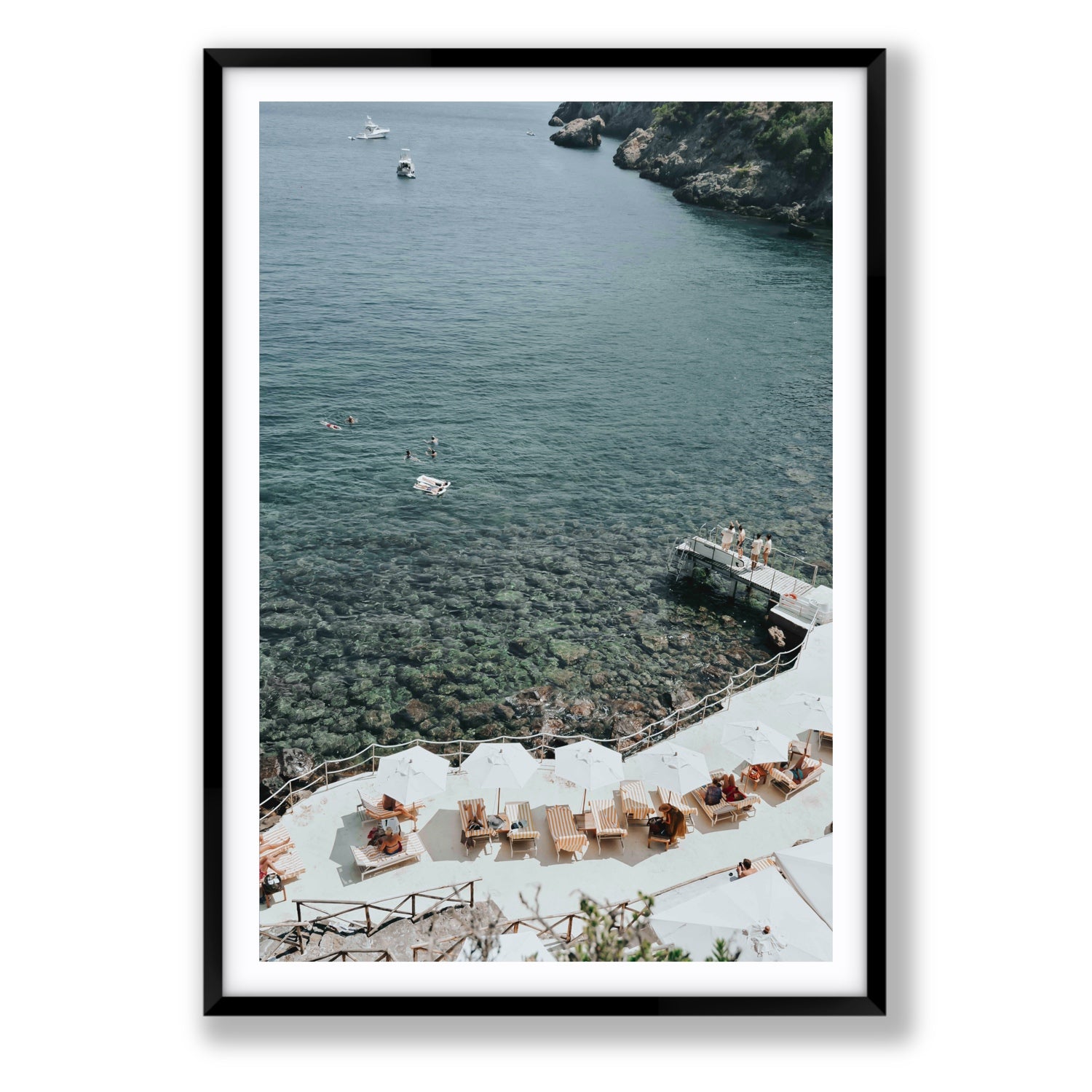 Until The Sun Goes Down Tuscany Italian decor wall art Statement fine art print in black frame with matboard