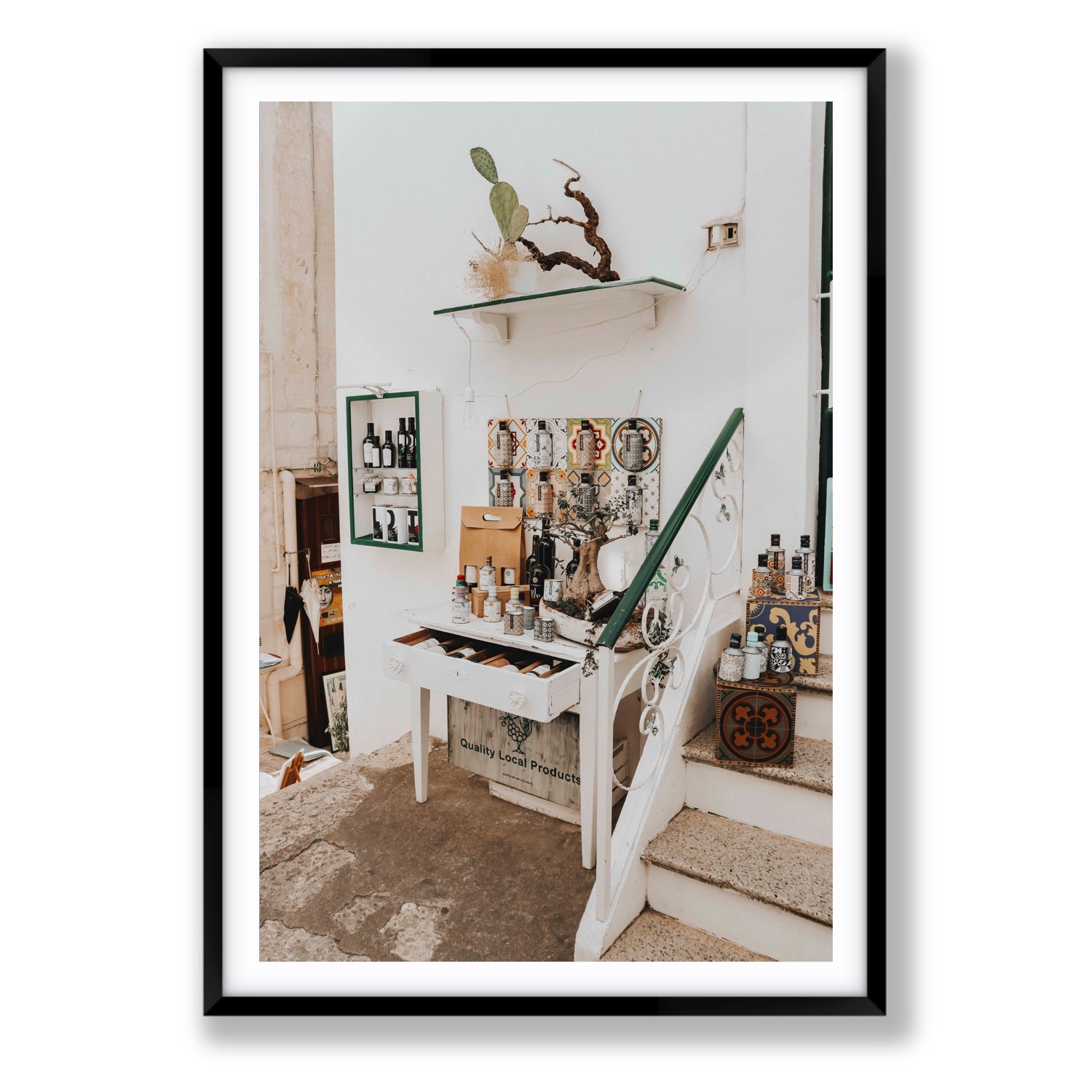 Liquid Gold fine art print, Puglia, Italy, Statement, Black Frame · Matboard, Fine Art Print