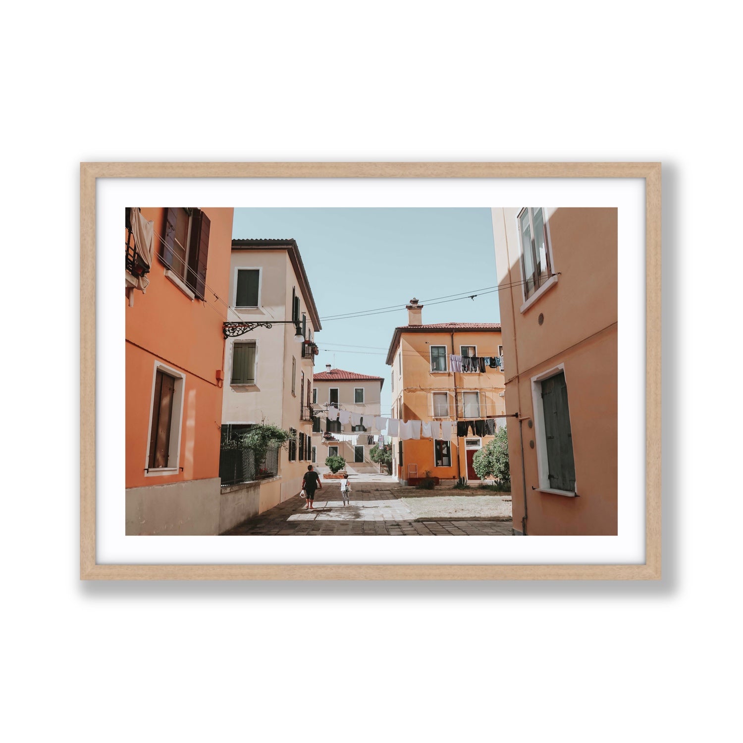 Giorgia Boscolo Venice Italian wall art Giant fine art print in natural oak frame with matboard
