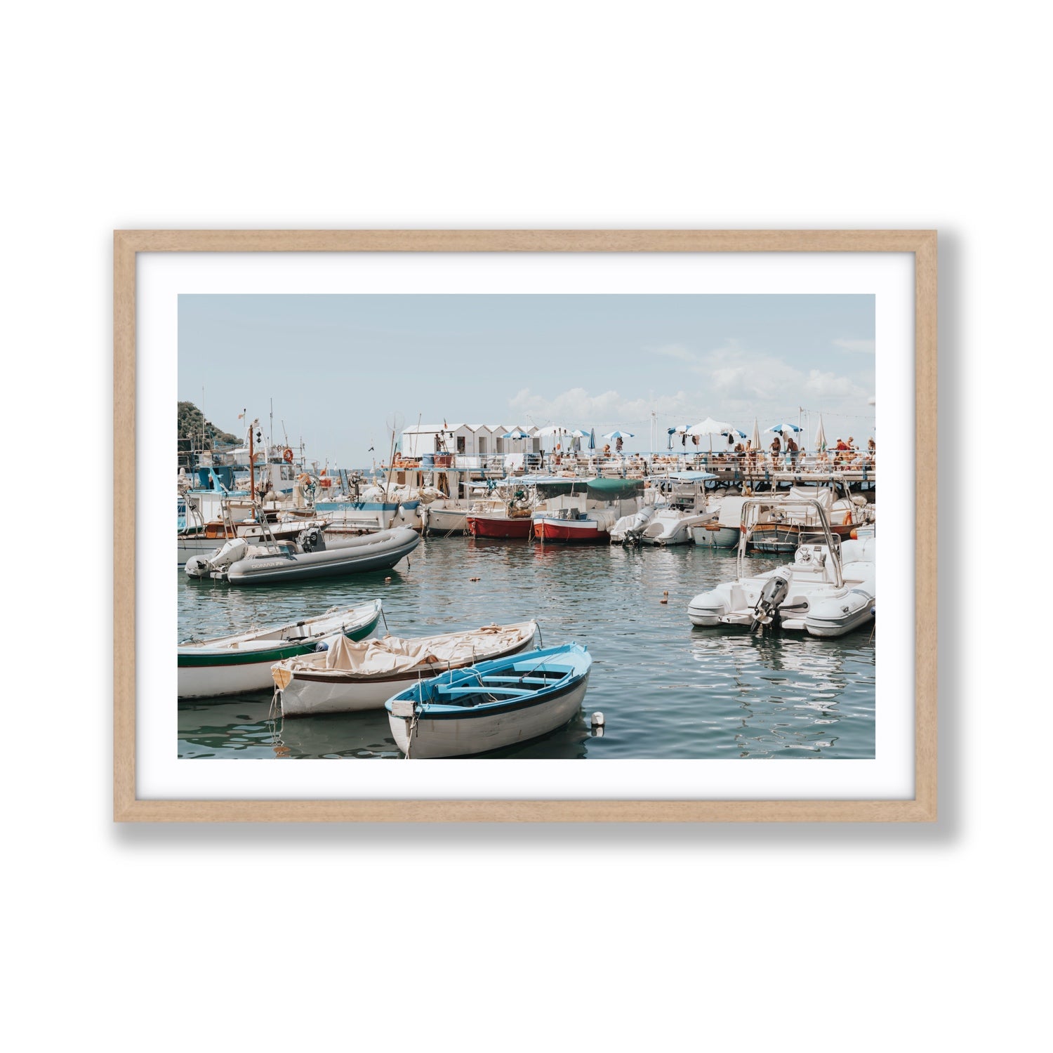 Antico Porto fine art print, Sorrento, Italy, Giant, Natural Oak Frame · Matboard, Fine Art Print