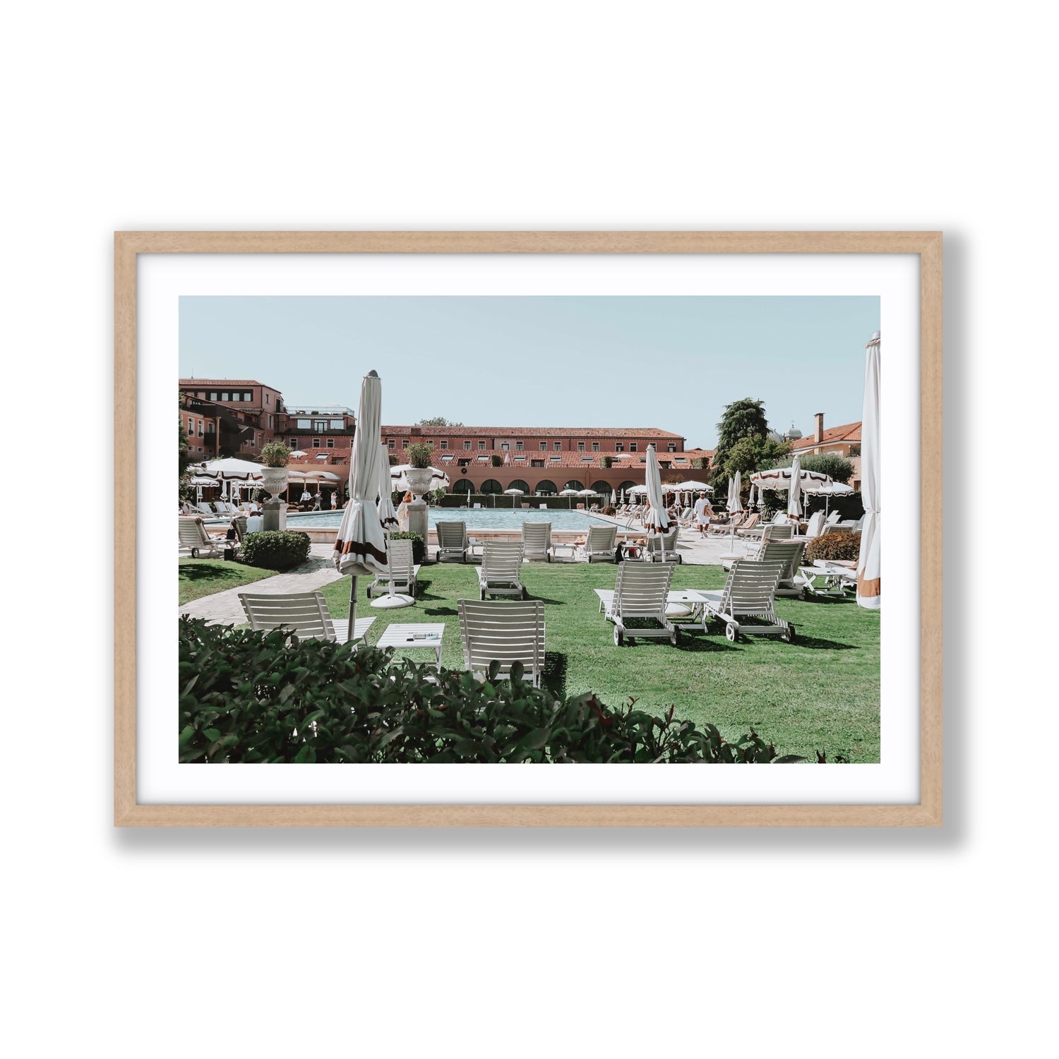 Arrigo Venice Italian wall art Giant fine art print in natural oak frame with matboard