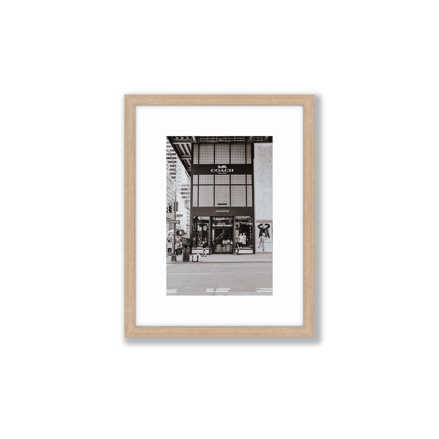 Coach Uptown fine art print, New York, United States, Small, Natural Oak Frame · Matboard, Fine Art Print