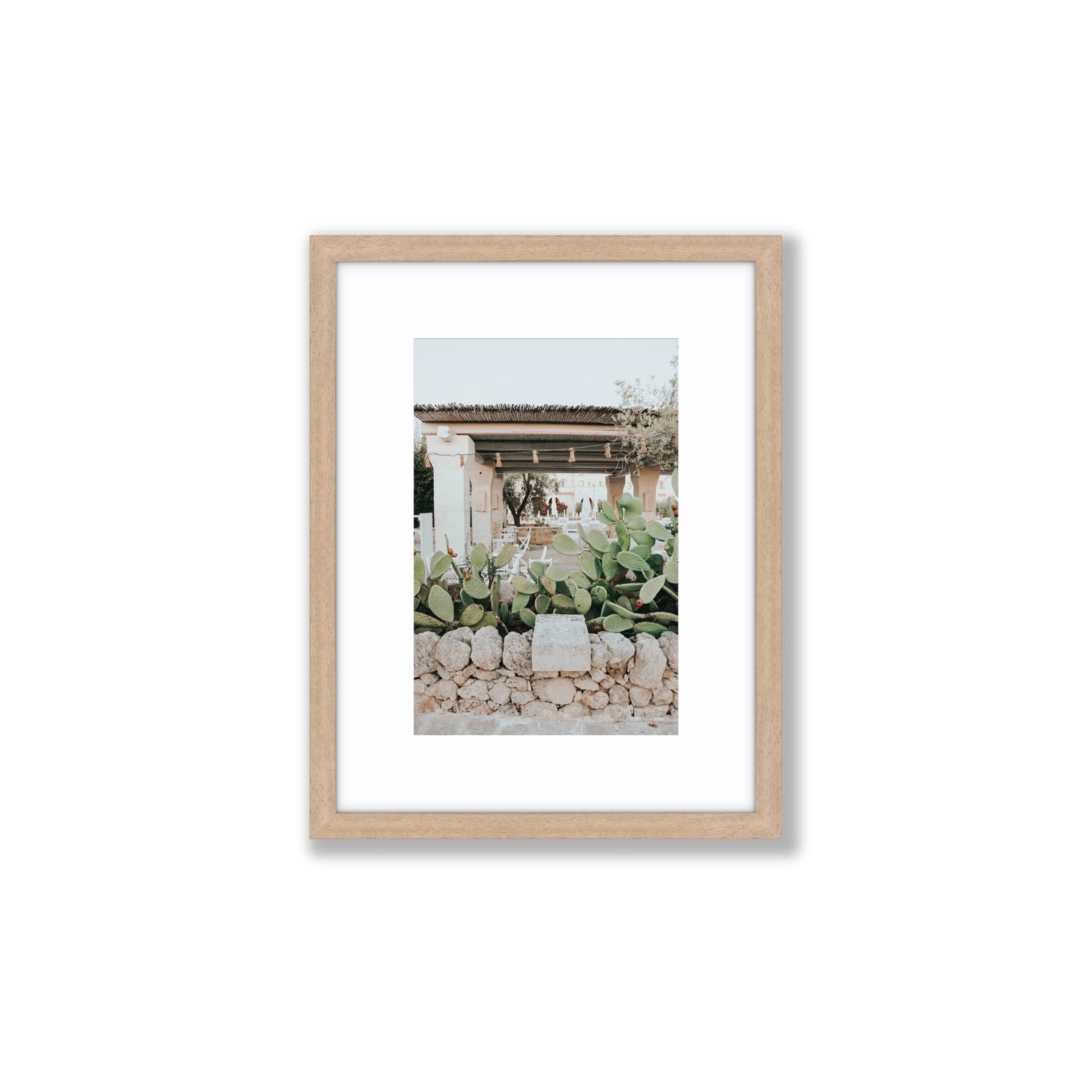 Puglia Flora Puglia Borgo Egnazia Mediterranean wall art Small fine art print in natural oak frame with matboard