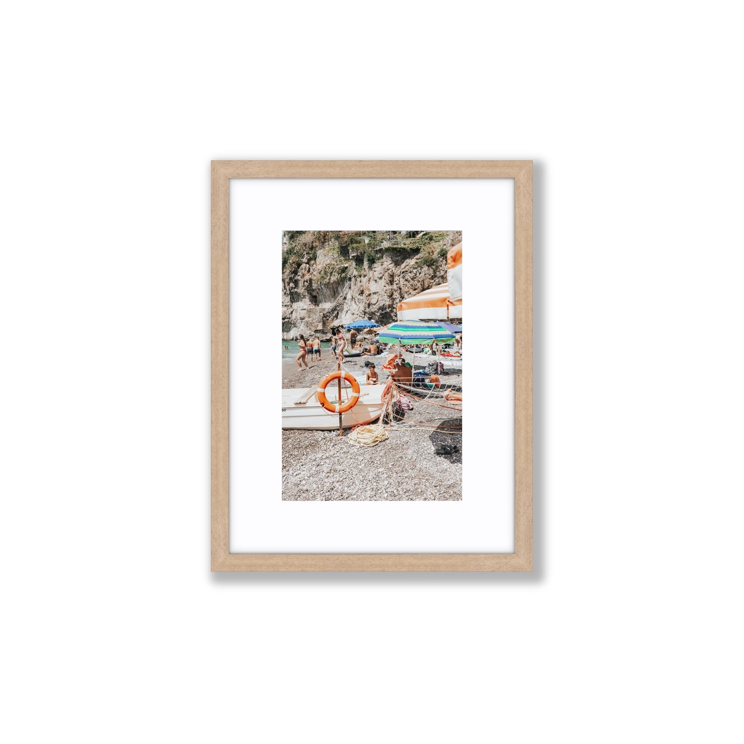 Il Ragazzo fine art print, Positano, Italy, Small, Natural Oak Frame · Matboard, Fine Art Print