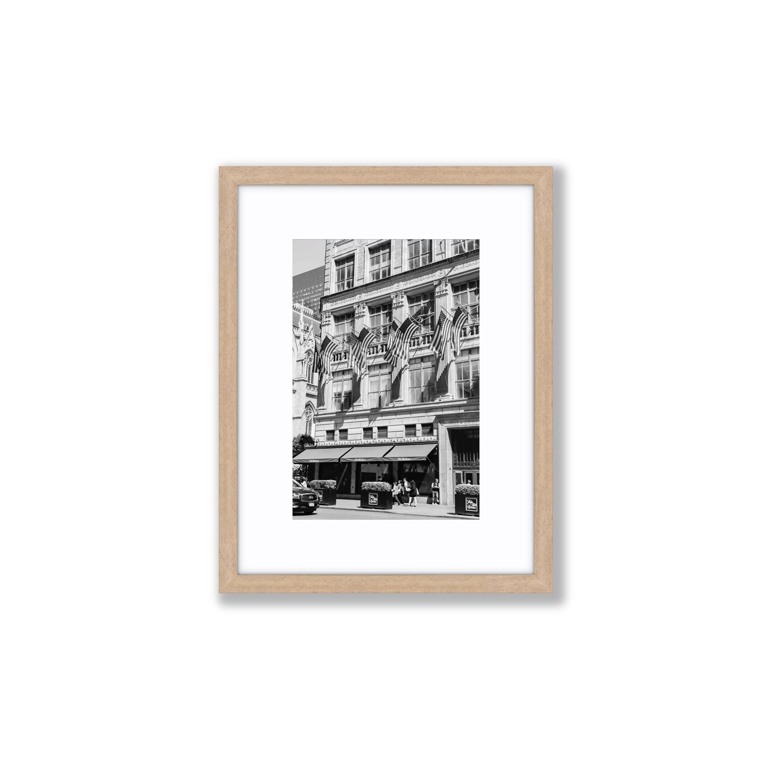 Luxury On Fifth fine art print, New York, United States, Small, Natural Oak Frame · Matboard, Fine Art Print