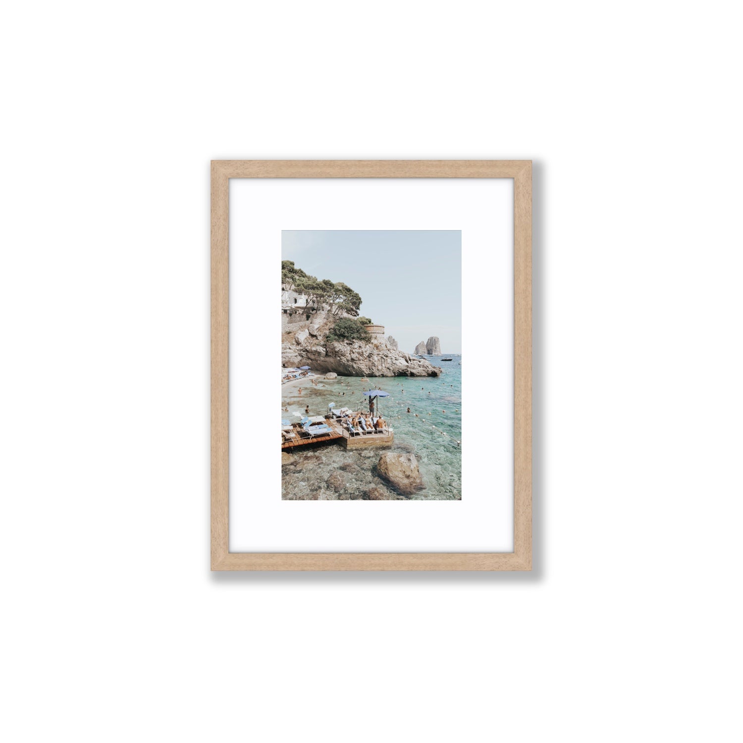 The Sweet Life fine art print, Capri, Italy, Small, Natural Oak Frame · Matboard, Fine Art Print