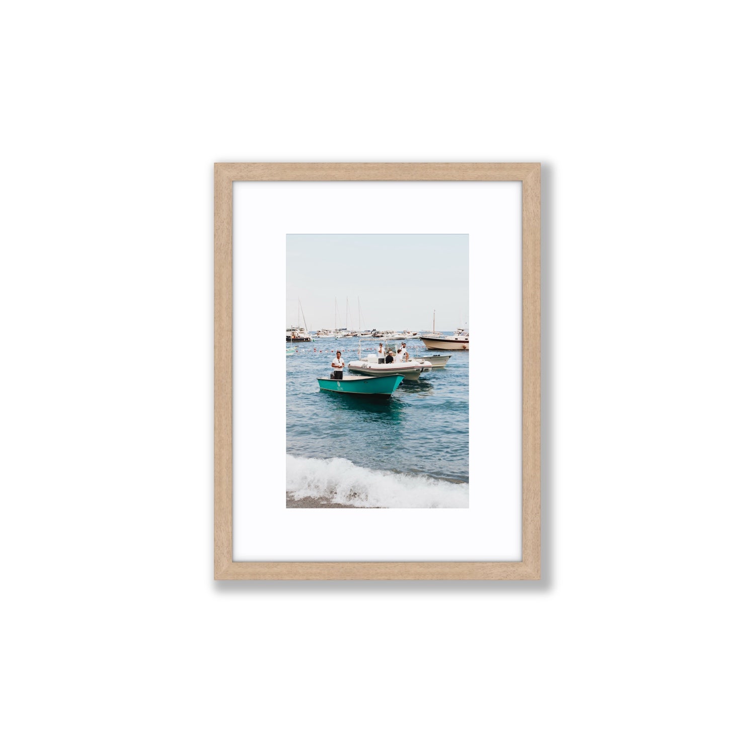 Twilight Tenders Positano wall art Small fine art print in natural oak frame with matboard