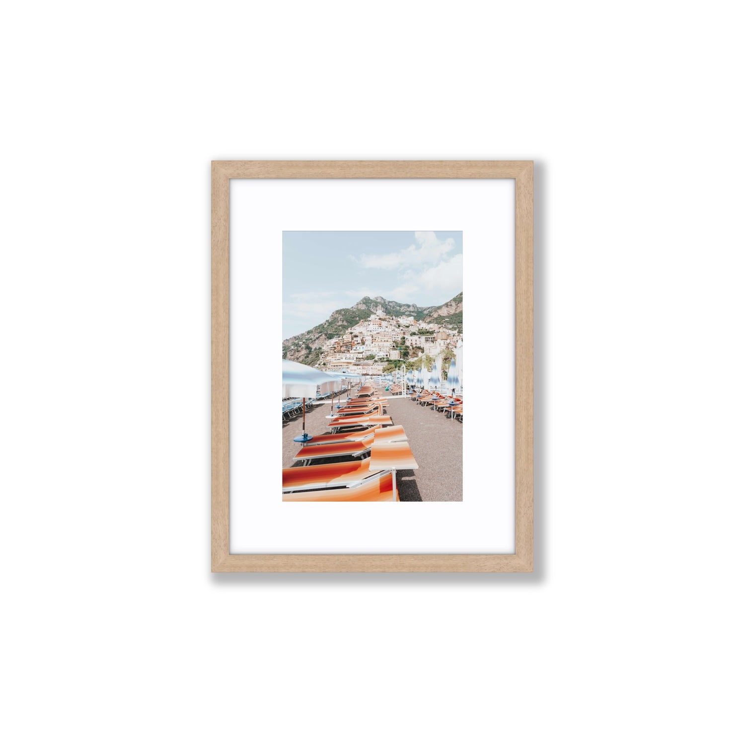 A Symphony of Colours fine art print, Positano, Italy, Small, Natural Oak Frame · Matboard, Fine Art Print