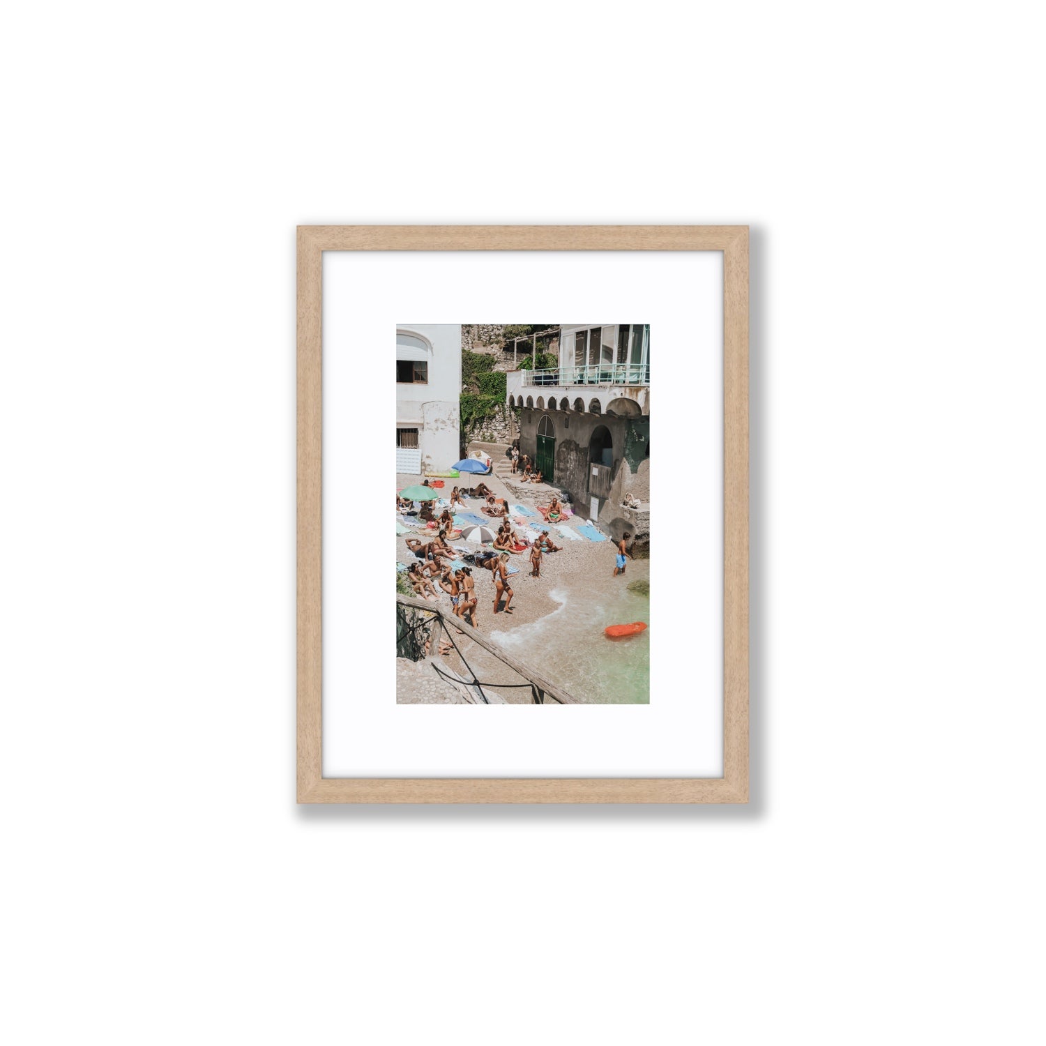 The Sunbathers Oasis fine art print, Capri, Italy, Small, Natural Oak Frame · Matboard, Fine Art Print