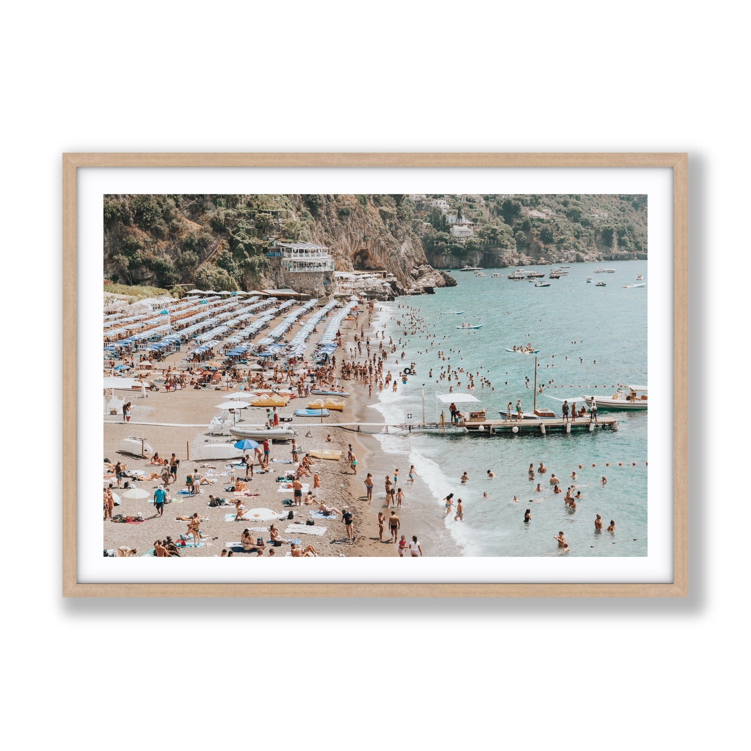 Vista Costiera fine art print, Positano, Italy, Gallery, Natural Oak Frame · Matboard, Fine Art Print
