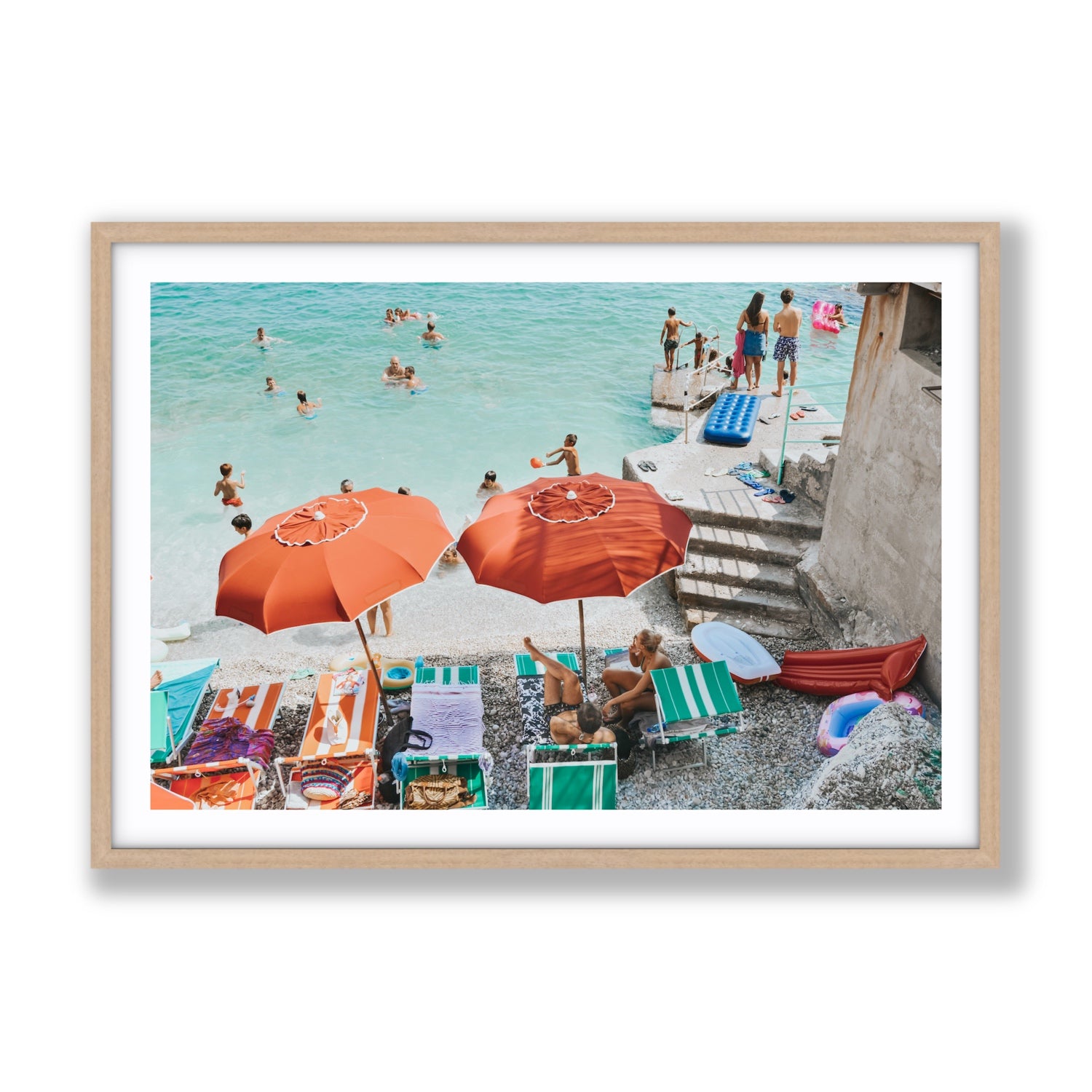 Water Wonderland fine art print, Capri, Italy, Gallery, Natural Oak Frame · Matboard, Fine Art Print