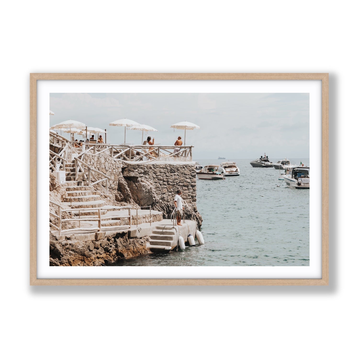 Conca Del Sogno fine art print, Nerano, Italy, Gallery, Natural Oak Frame · Matboard, Fine Art Print