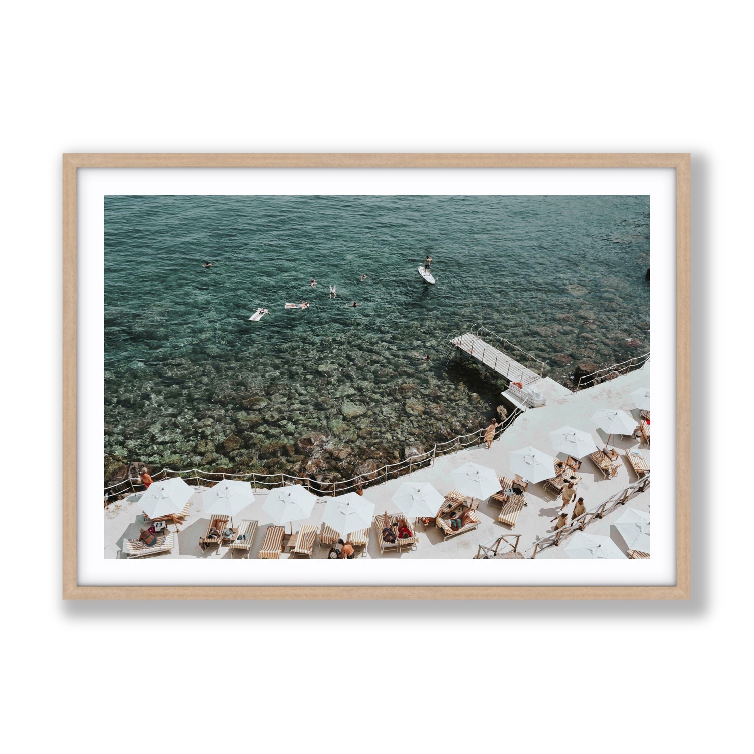 Our Tuscan Dream Tuscany Italian wall art Gallery fine art print in natural oak frame with matboard