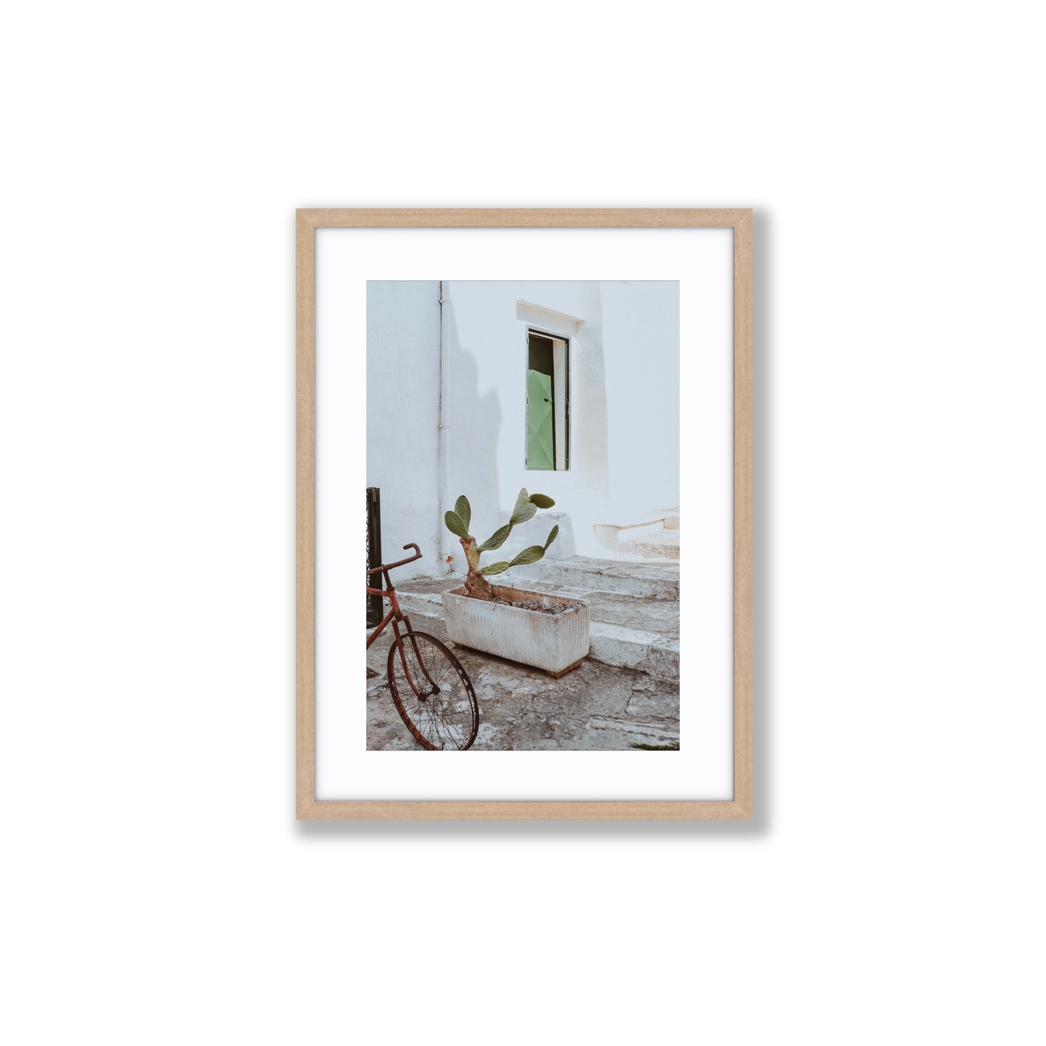 Simple Harmony fine art print, Puglia, Italy, Medium, Natural Oak Frame · Matboard, Fine Art Print