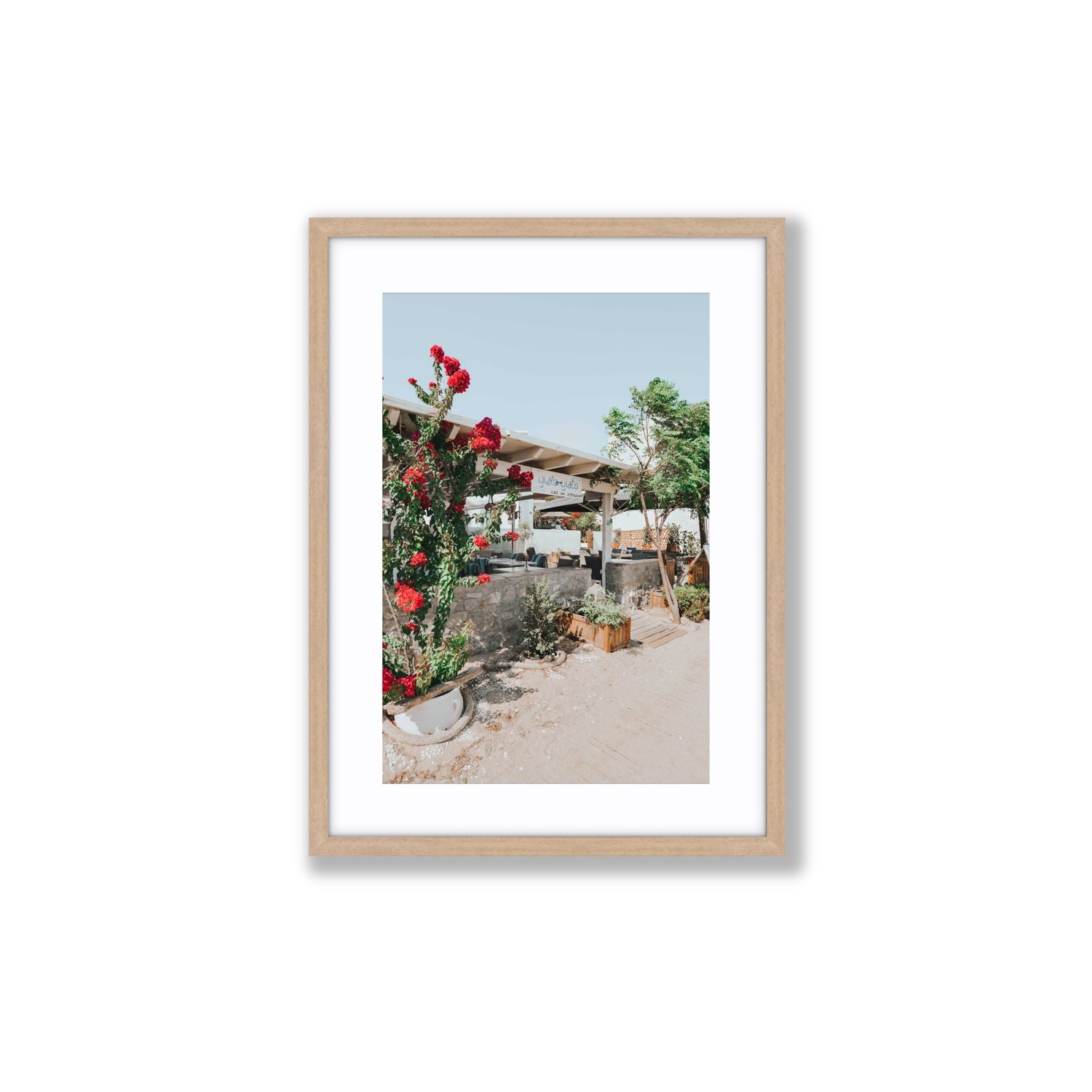 Yialo Yialo fine art print, Mykonos, Greece, Medium, Natural Oak Frame · Matboard, Fine Art Print