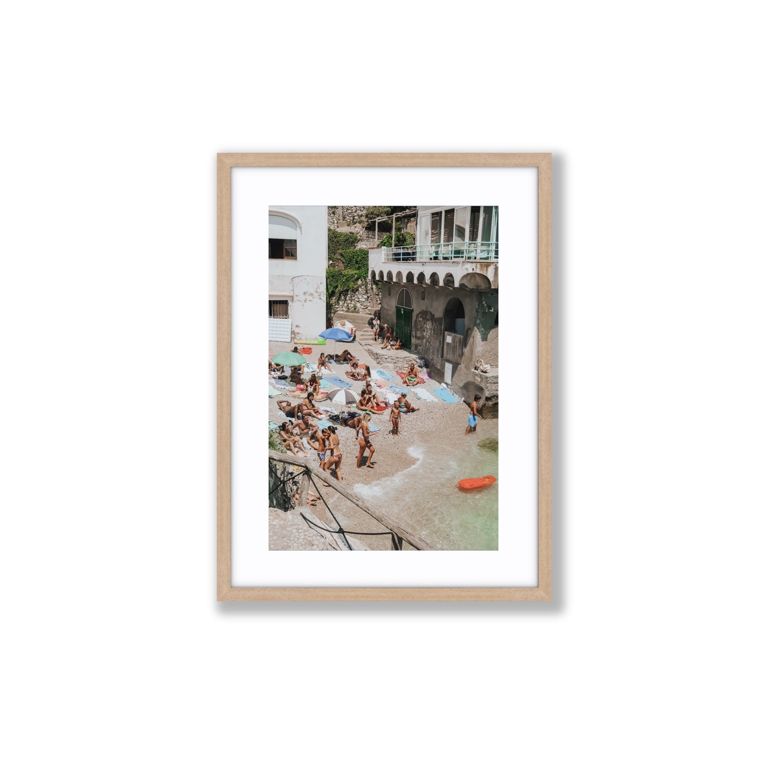 The Sunbathers Oasis fine art print, Capri, Italy, Medium, Natural Oak Frame · Matboard, Fine Art Print