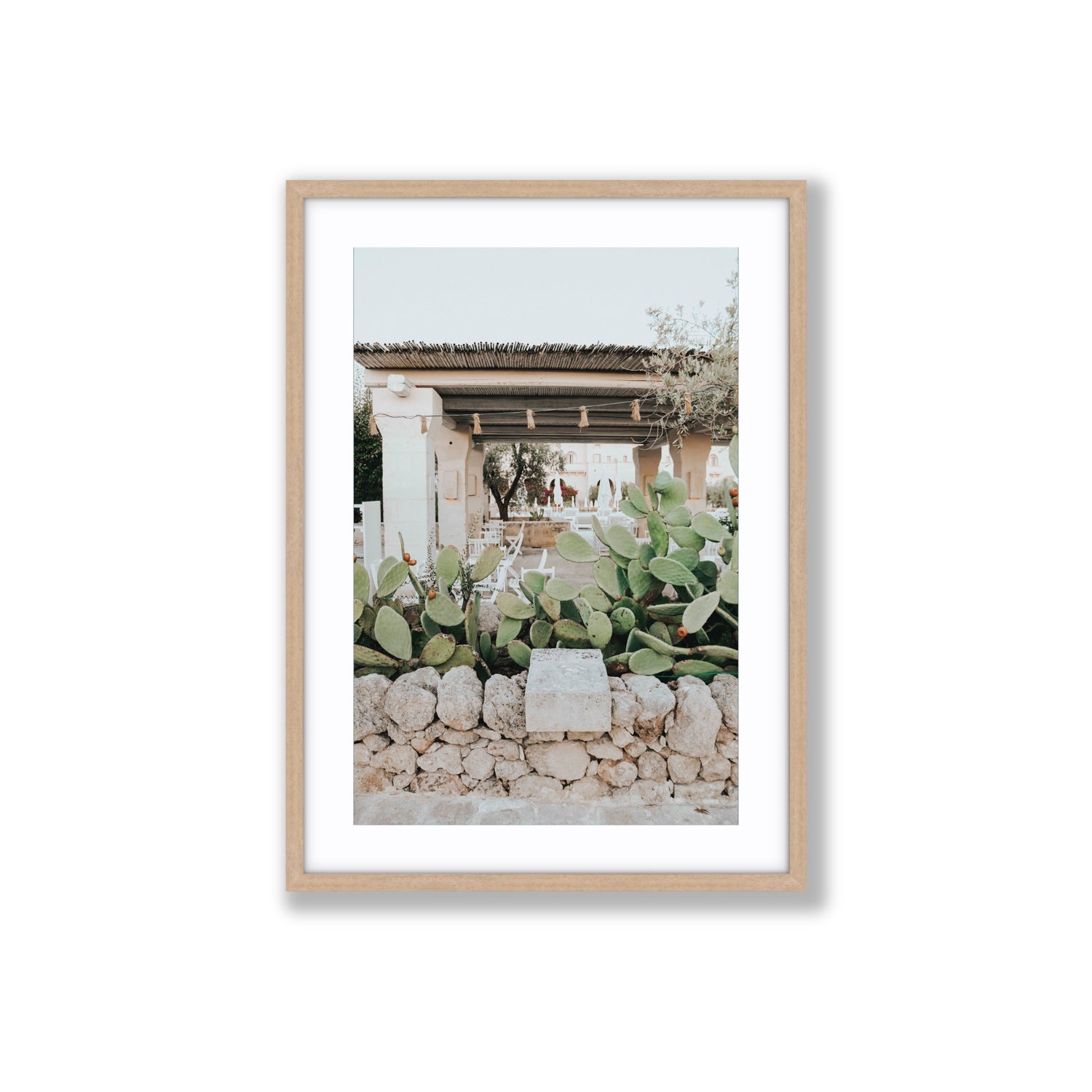 Puglia Flora Puglia Borgo Egnazia Mediterranean wall art Large fine art print in natural oak frame with matboard