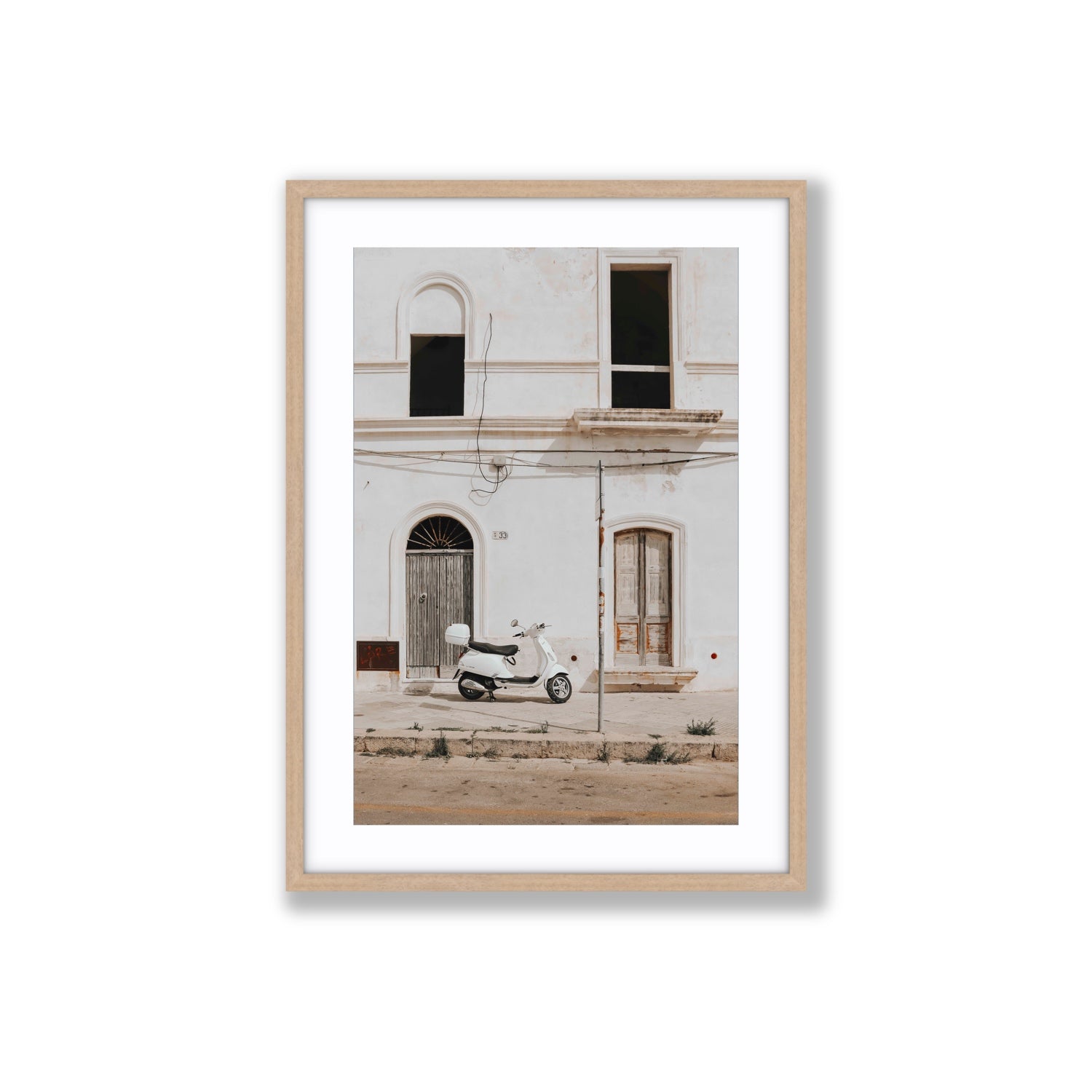 Radiant Ride fine art print, Puglia, Italy, Large, Natural Oak Frame · Matboard, Fine Art Print