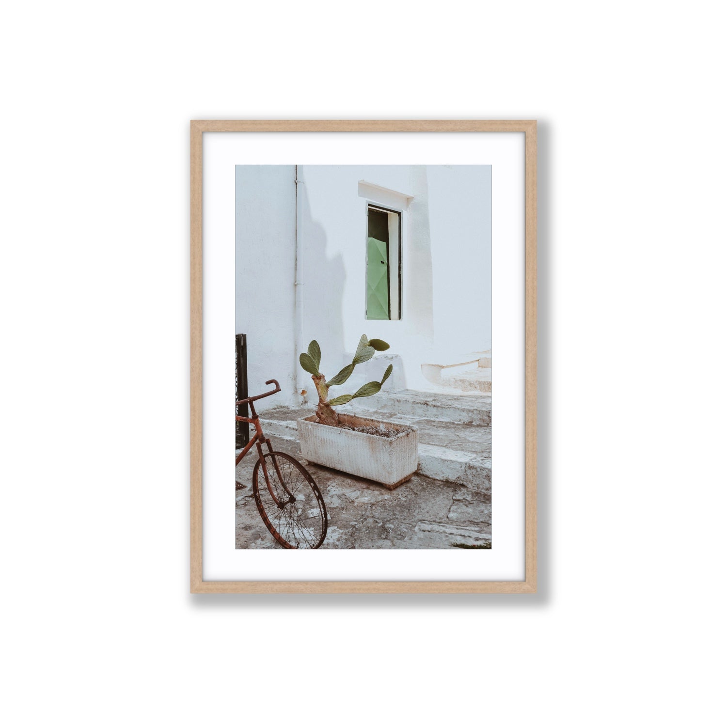 Simple Harmony fine art print, Puglia, Italy, Large, Natural Oak Frame · Matboard, Fine Art Print