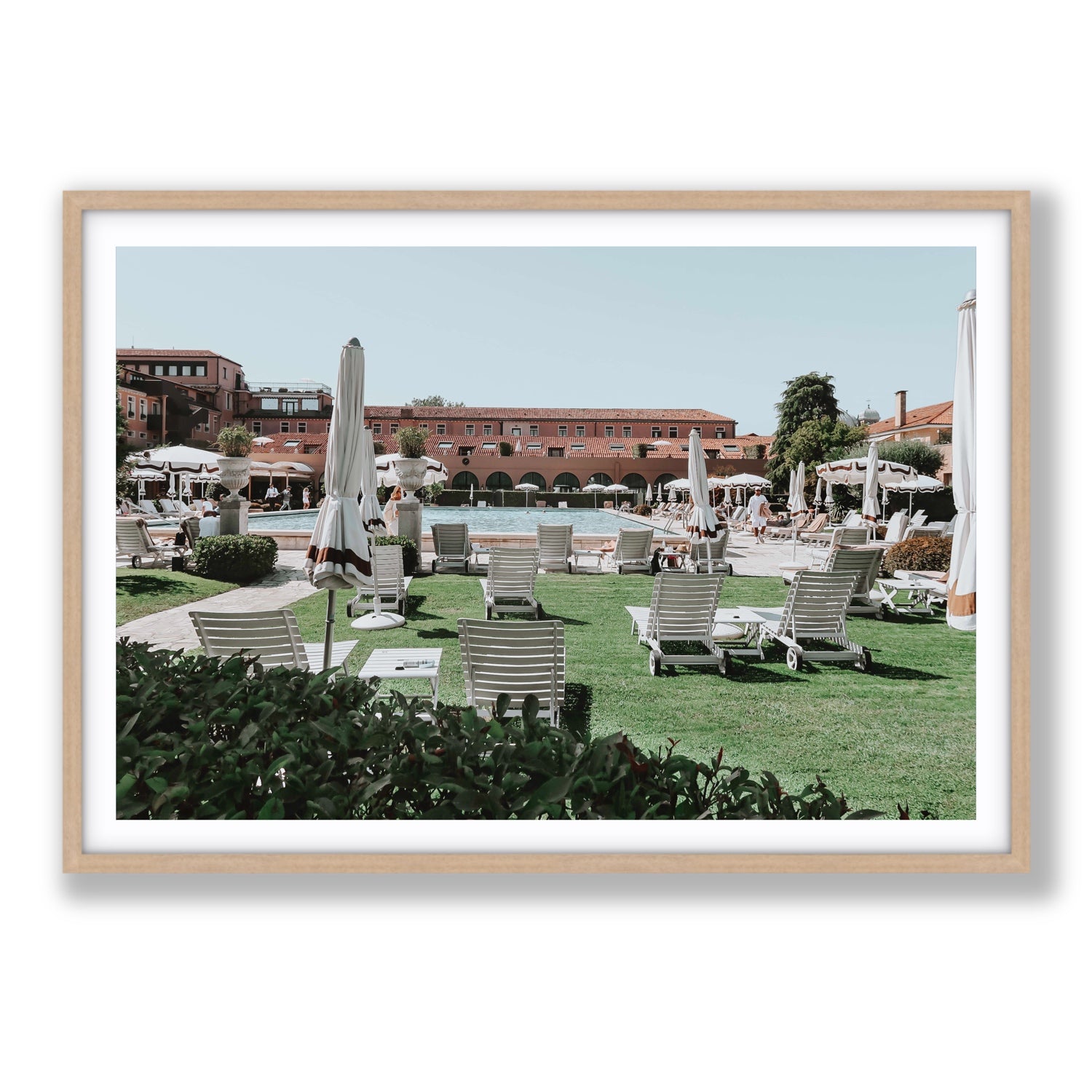 Arrigo Venice Italian wall art Statement fine art print in natural oak frame with matboard