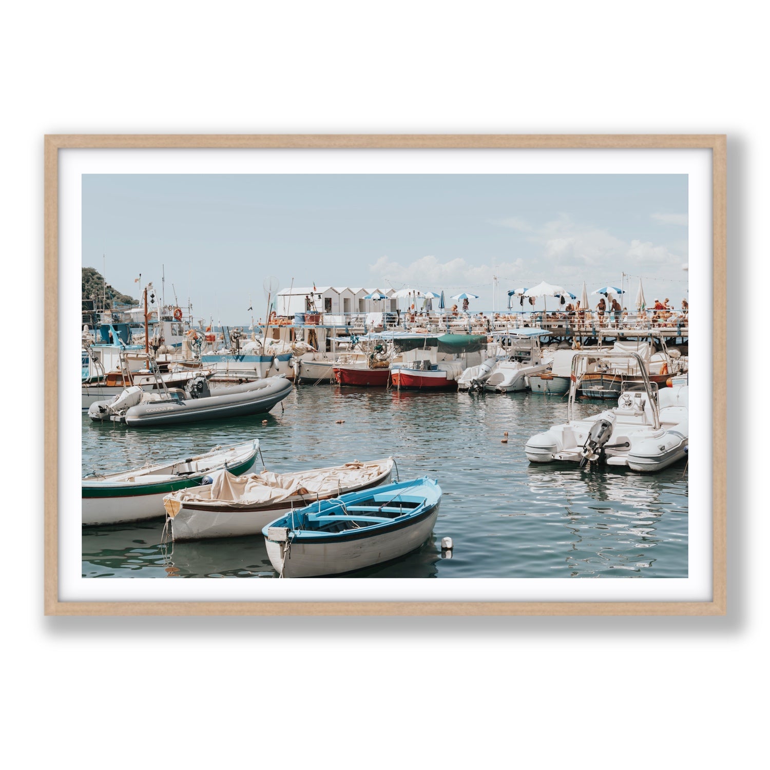 Antico Porto fine art print, Sorrento, Italy, Statement, Natural Oak Frame · Matboard, Fine Art Print