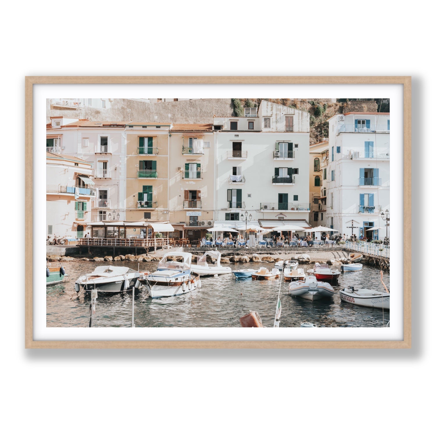 L'Insenatura fine art print, Sorrento, Italy, Statement, Natural Oak Frame · Matboard, Fine Art Print