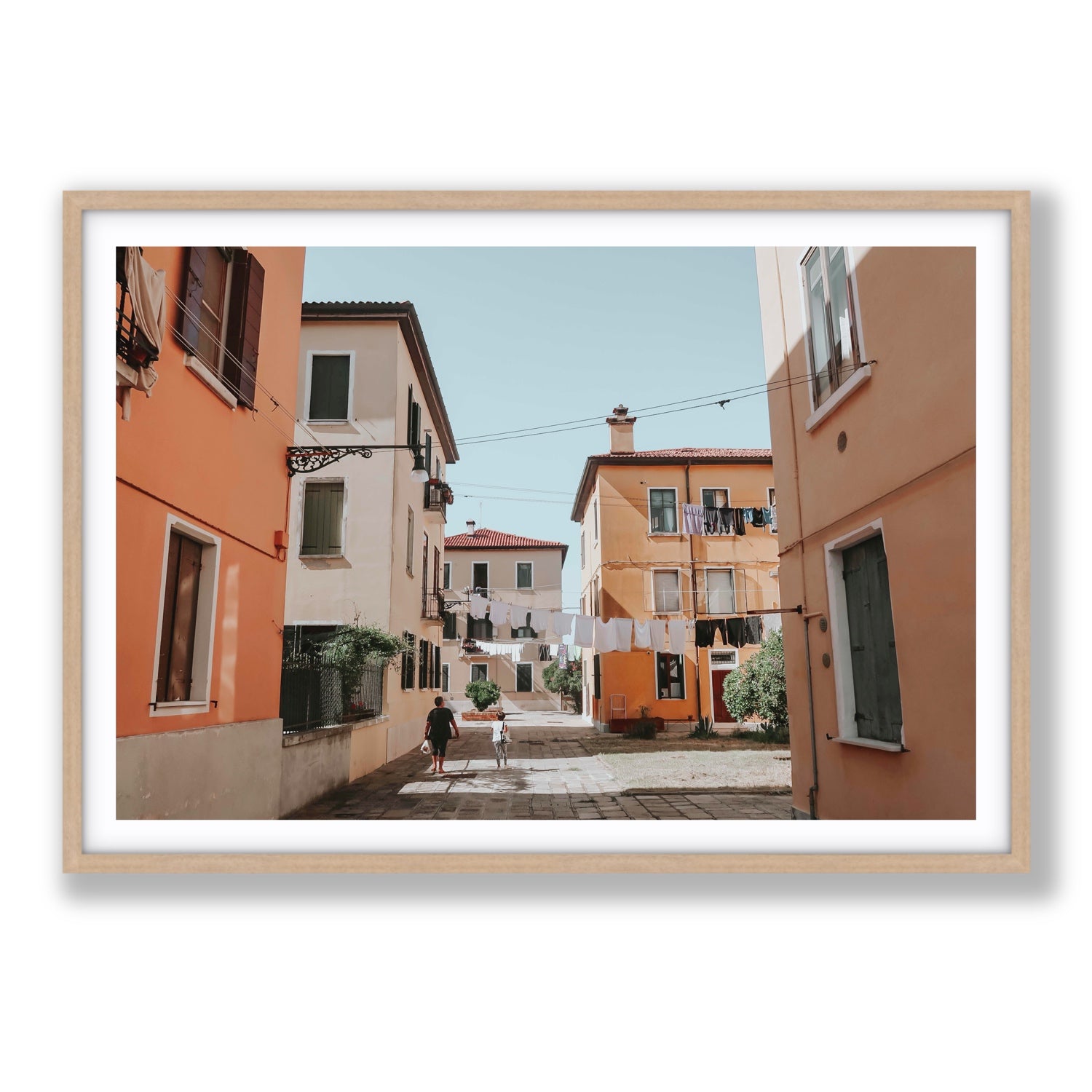 Giorgia Boscolo Venice Italian wall art Statement fine art print in natural oak frame with matboard
