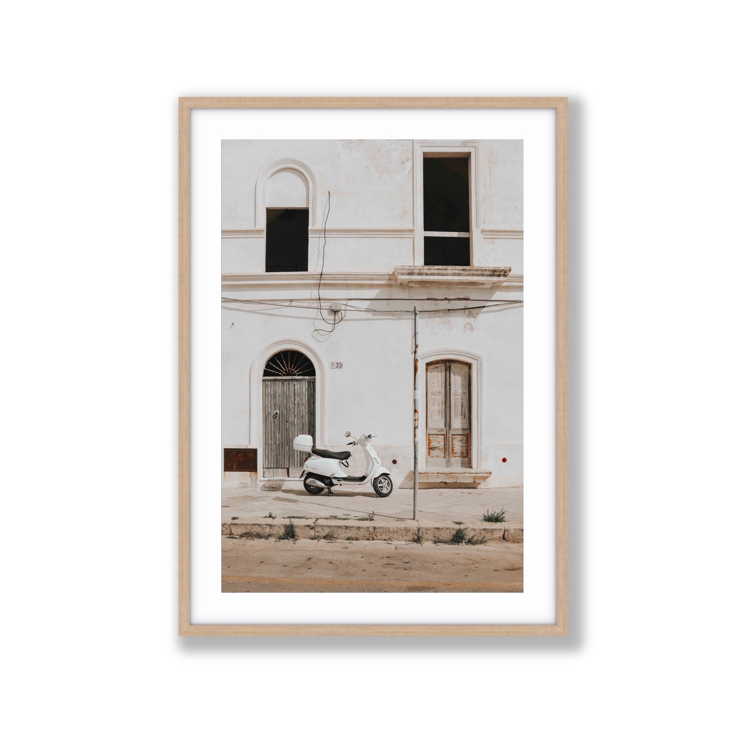 Radiant Ride fine art print, Puglia, Italy, Extra Large, Natural Oak Frame · Matboard, Fine Art Print