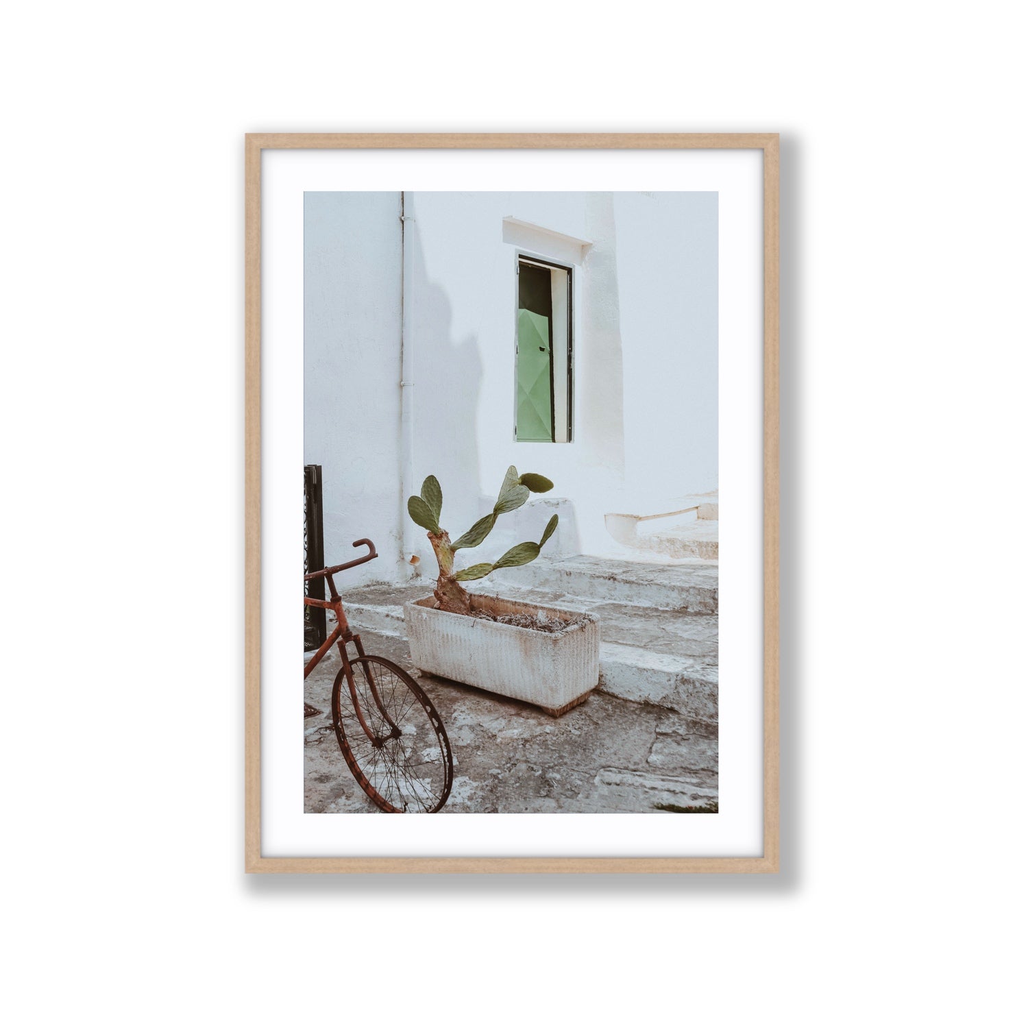 Simple Harmony fine art print, Puglia, Italy, Extra Large, Natural Oak Frame · Matboard, Fine Art Print