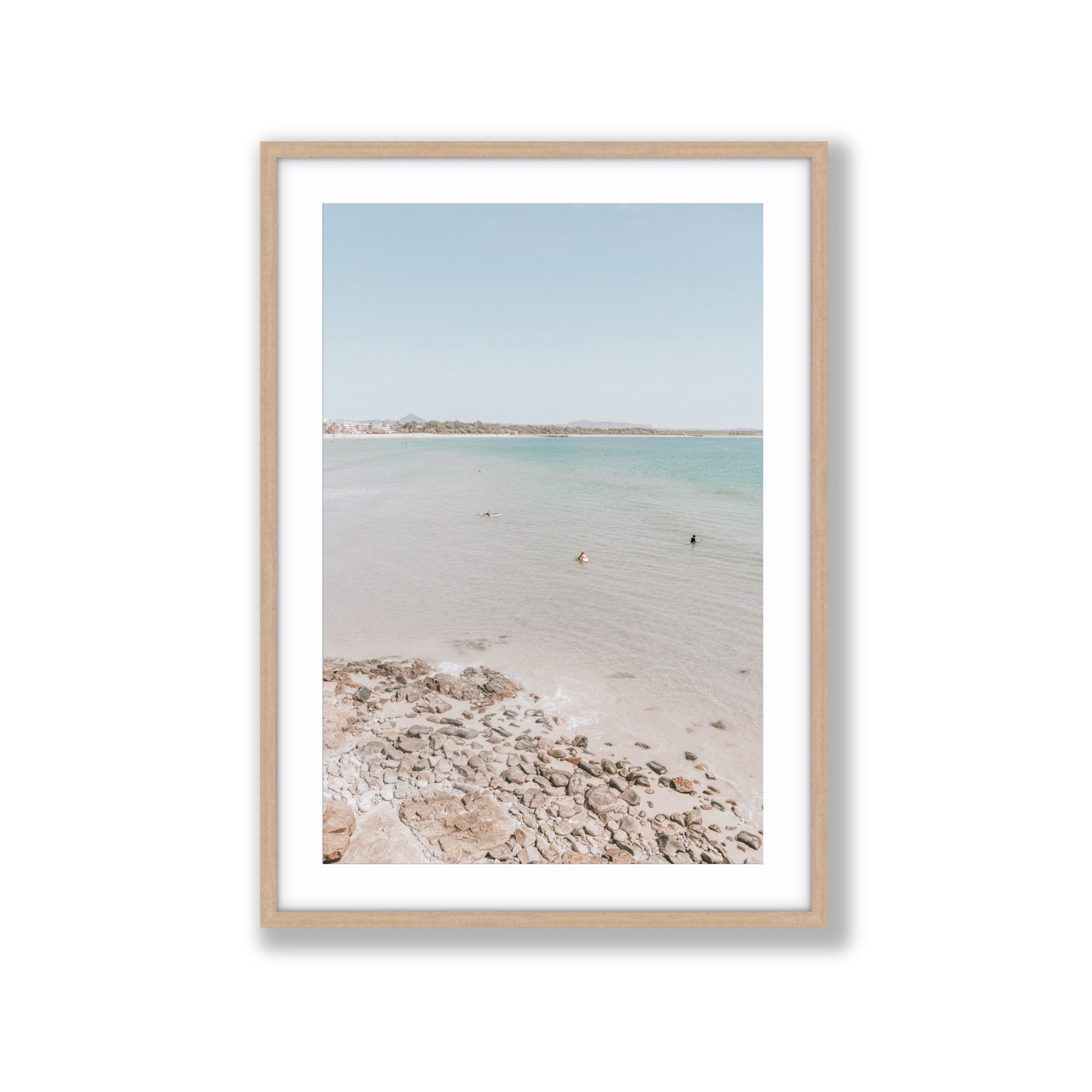 Sweet Serotonin fine art print, Noosa, Australia, coastal scenes artwork, Extra Large, Natural Oak Frame · Matboard, Fine Art Print