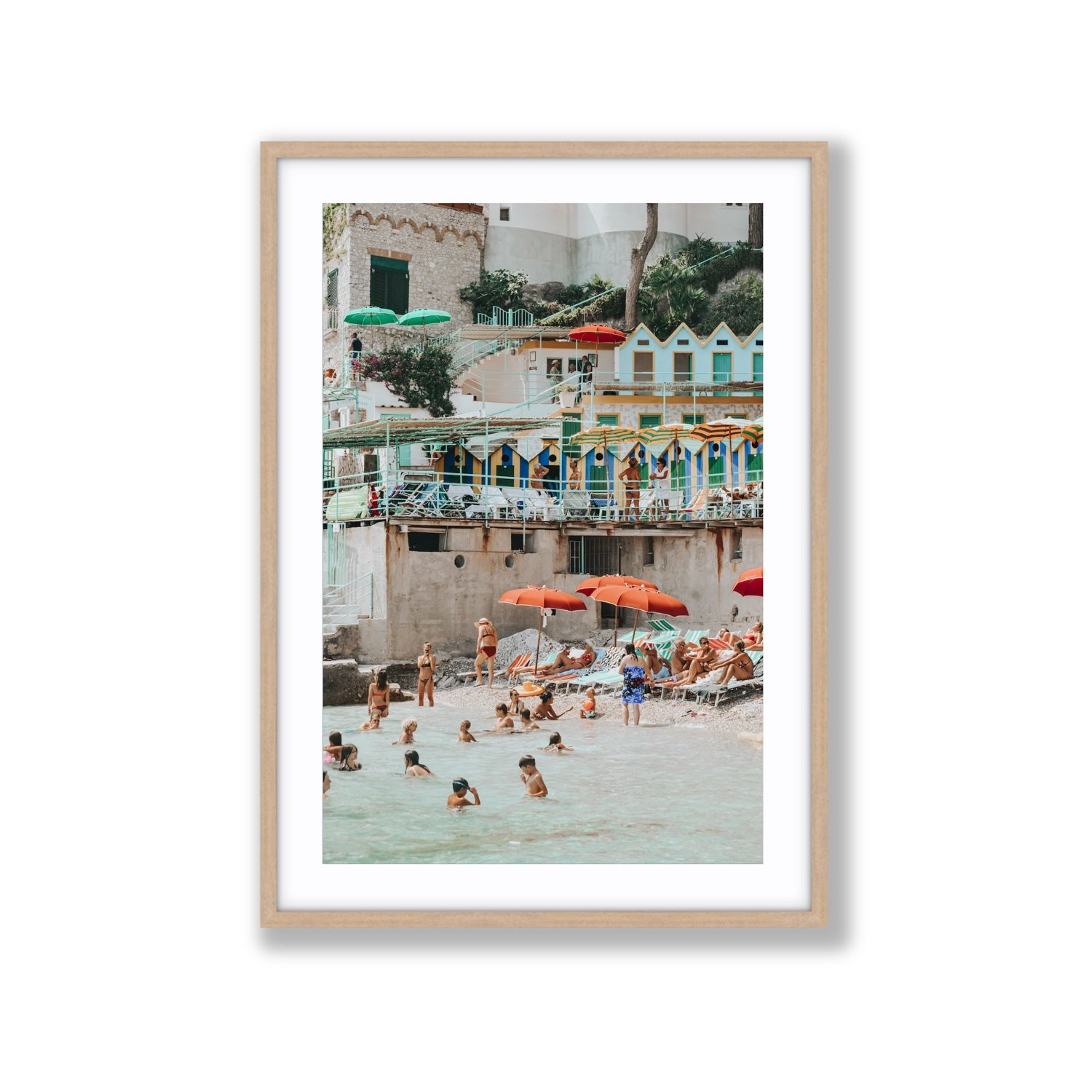 Kaleidoscope fine art print, Capri, Italy, Extra Large, Natural Oak Frame · Matboard, Fine Art Print