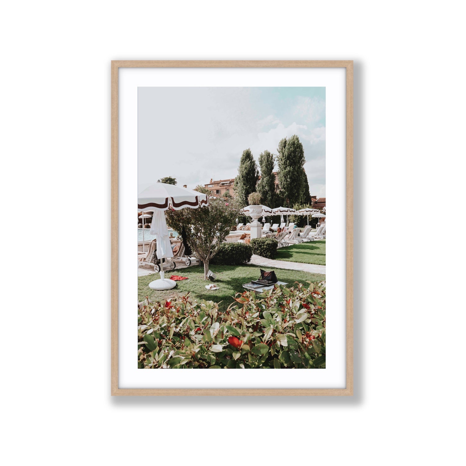 La Serenissima Venice Italian wall art Extra Large fine art print in natural oak frame with matboard