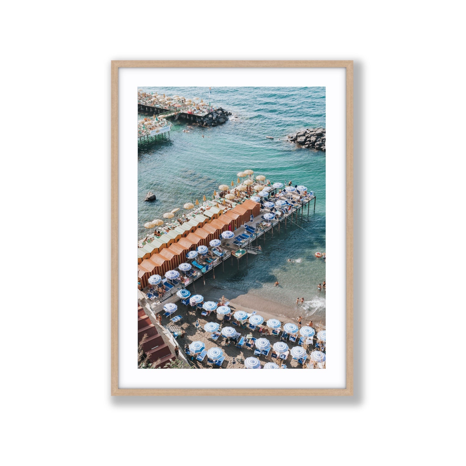 Ocean Fantasy fine art print, Sorrento, Italy, Extra Large, Natural Oak Frame · Matboard, Fine Art Print