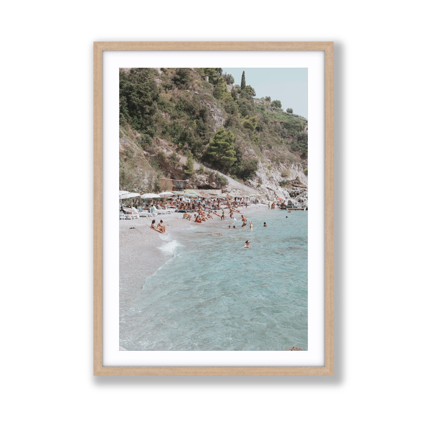 Mediterranean Magic fine art print, Amalfi, Italy, Giant, Natural Oak Frame · Matboard, Fine Art Print