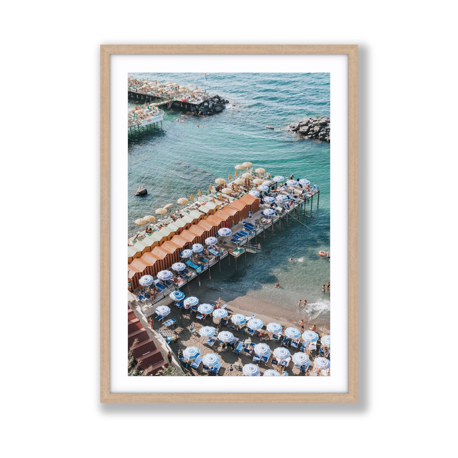 Ocean Fantasy fine art print, Sorrento, Italy, Giant, Natural Oak Frame · Matboard, Fine Art Print