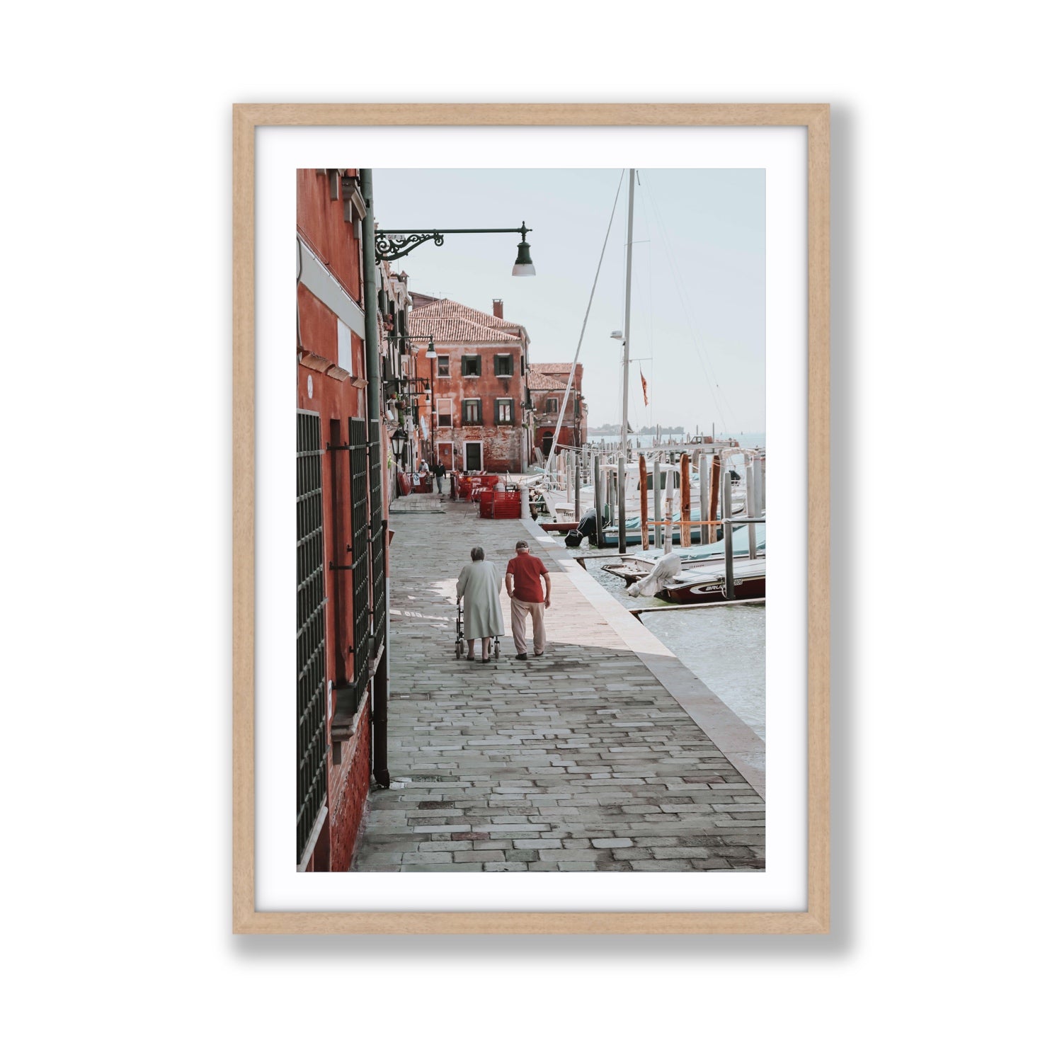 OG Casanova Venice Italian wall art Giant fine art print in natural oak frame with matboard
